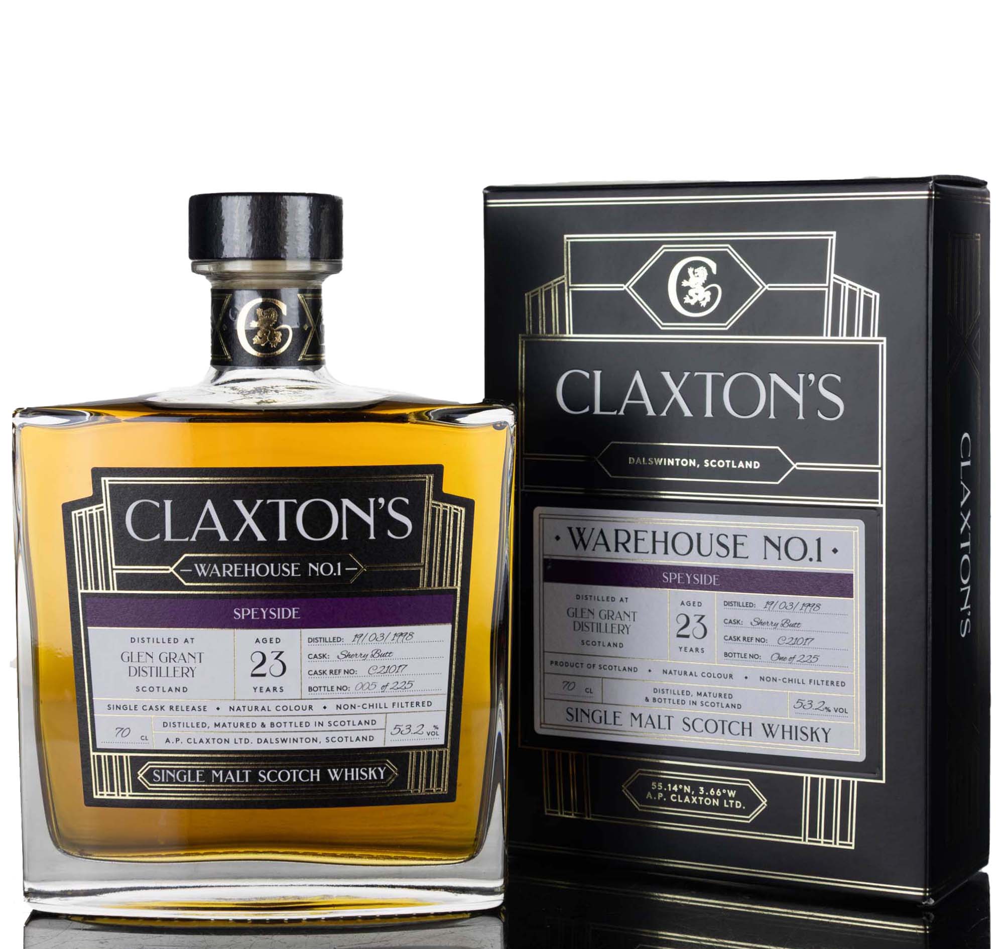 Glen Grant 1998-2021 - 23 Year Old - Claxtons - Warehouse No.1 - Single Cask C21017
