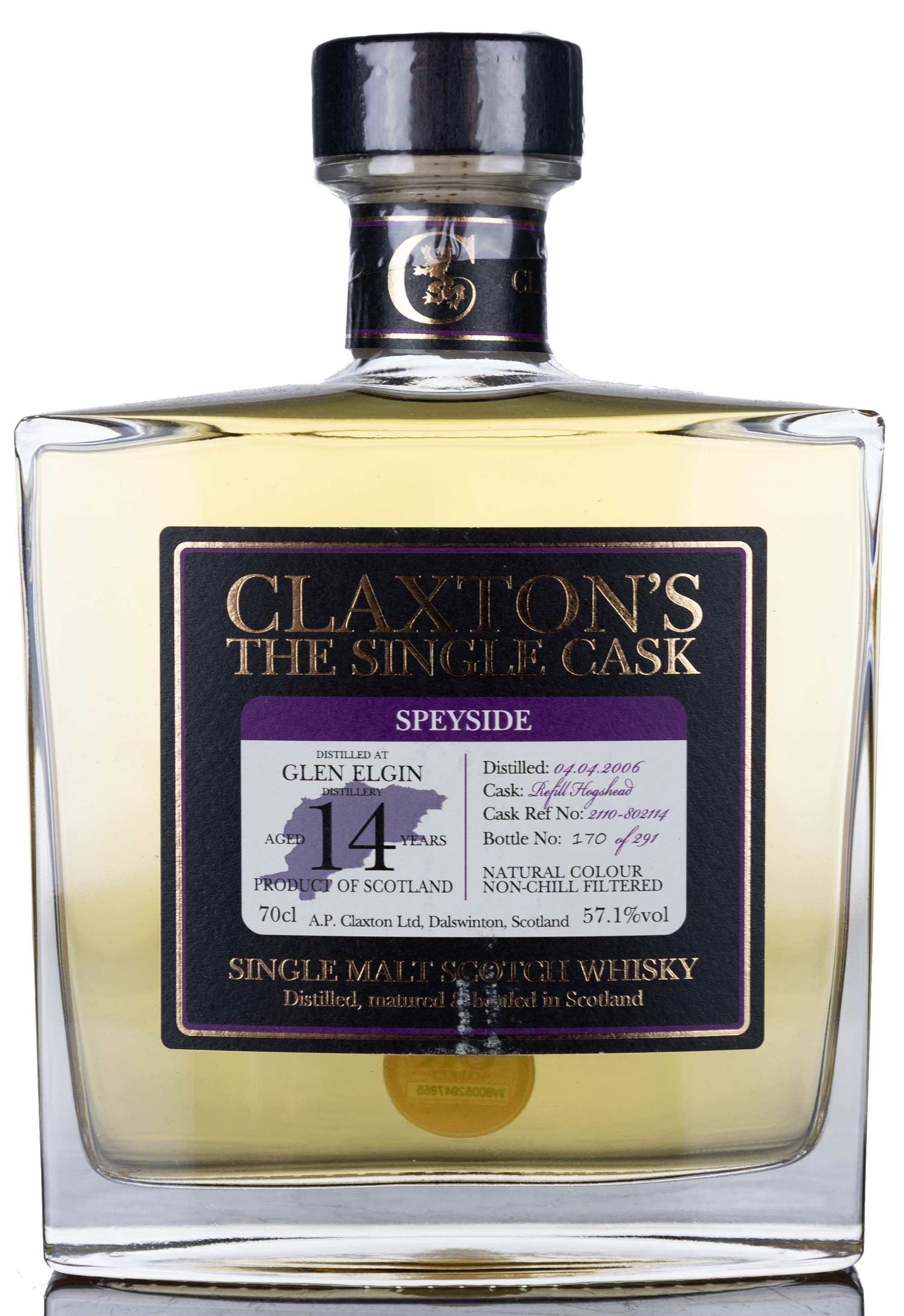 Glen Elgin 2006-2020 - 14 Year Old - Claxtons - The Single Cask 2110-802114