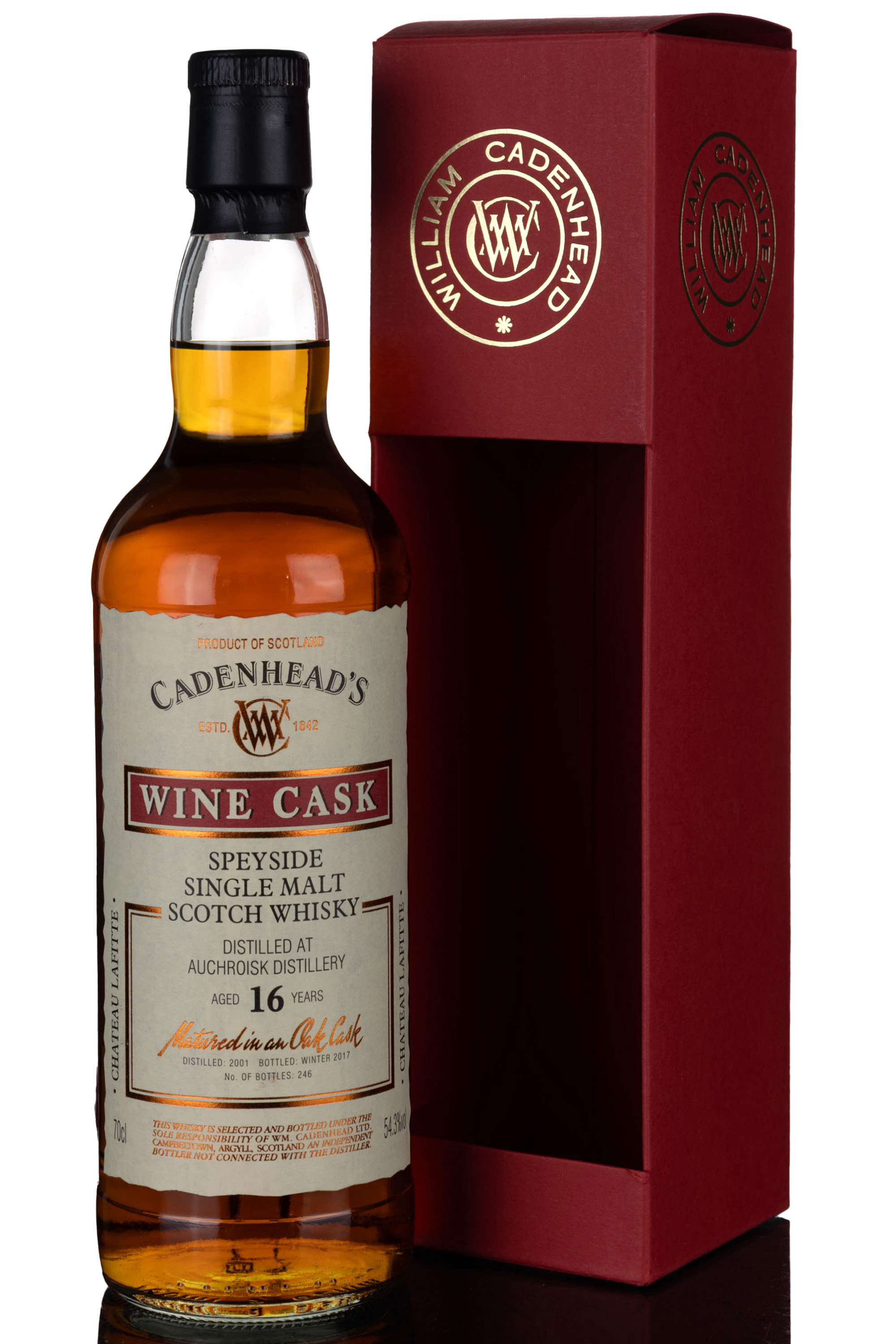 Auchroisk 2001-2017 - 16 Year Old - Cadenheads Wine Cask - Single Cask