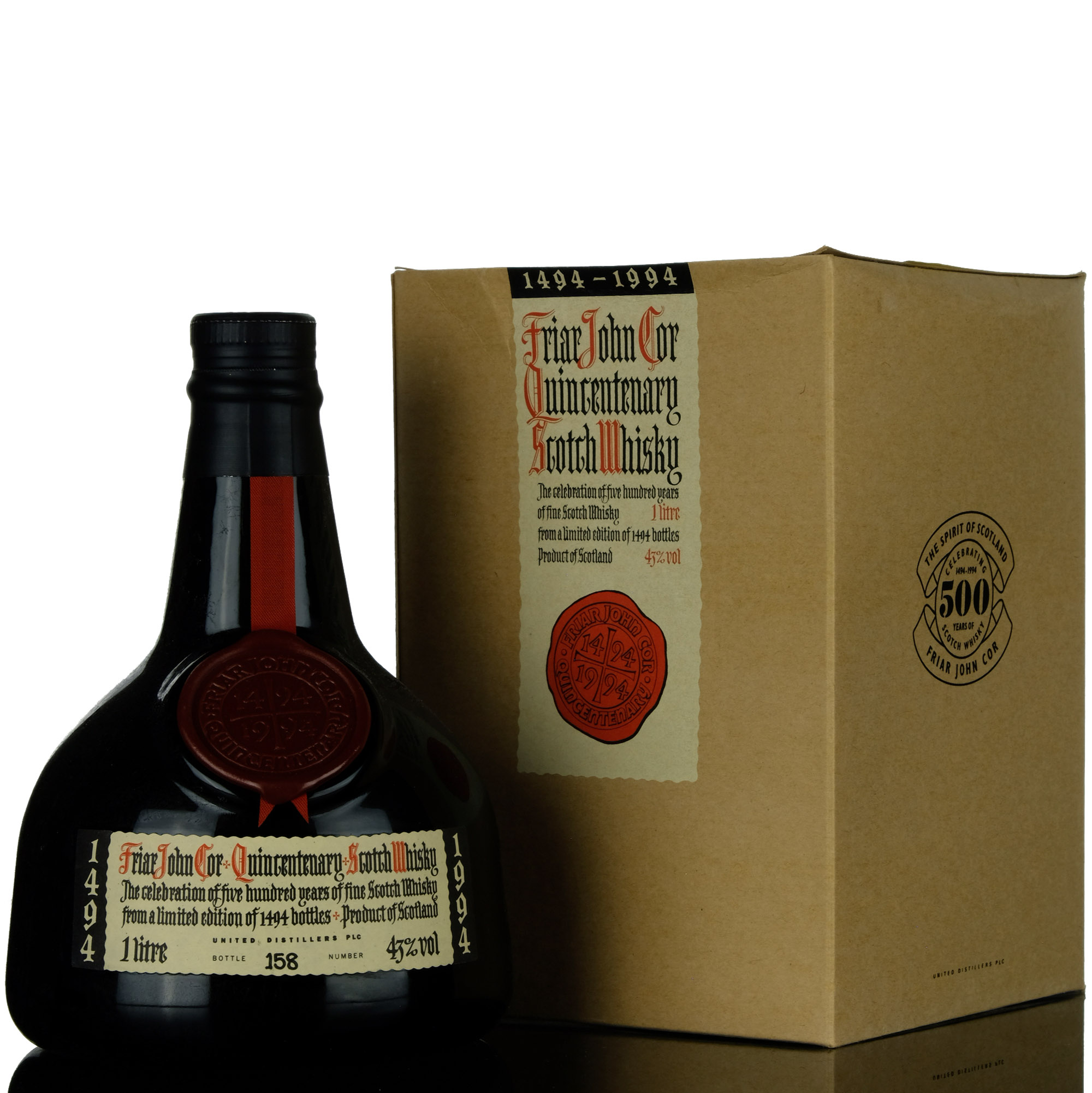 Friar John Cor Quincentenary Of Scotch Whisky 1494-1994 - 1 Litre
