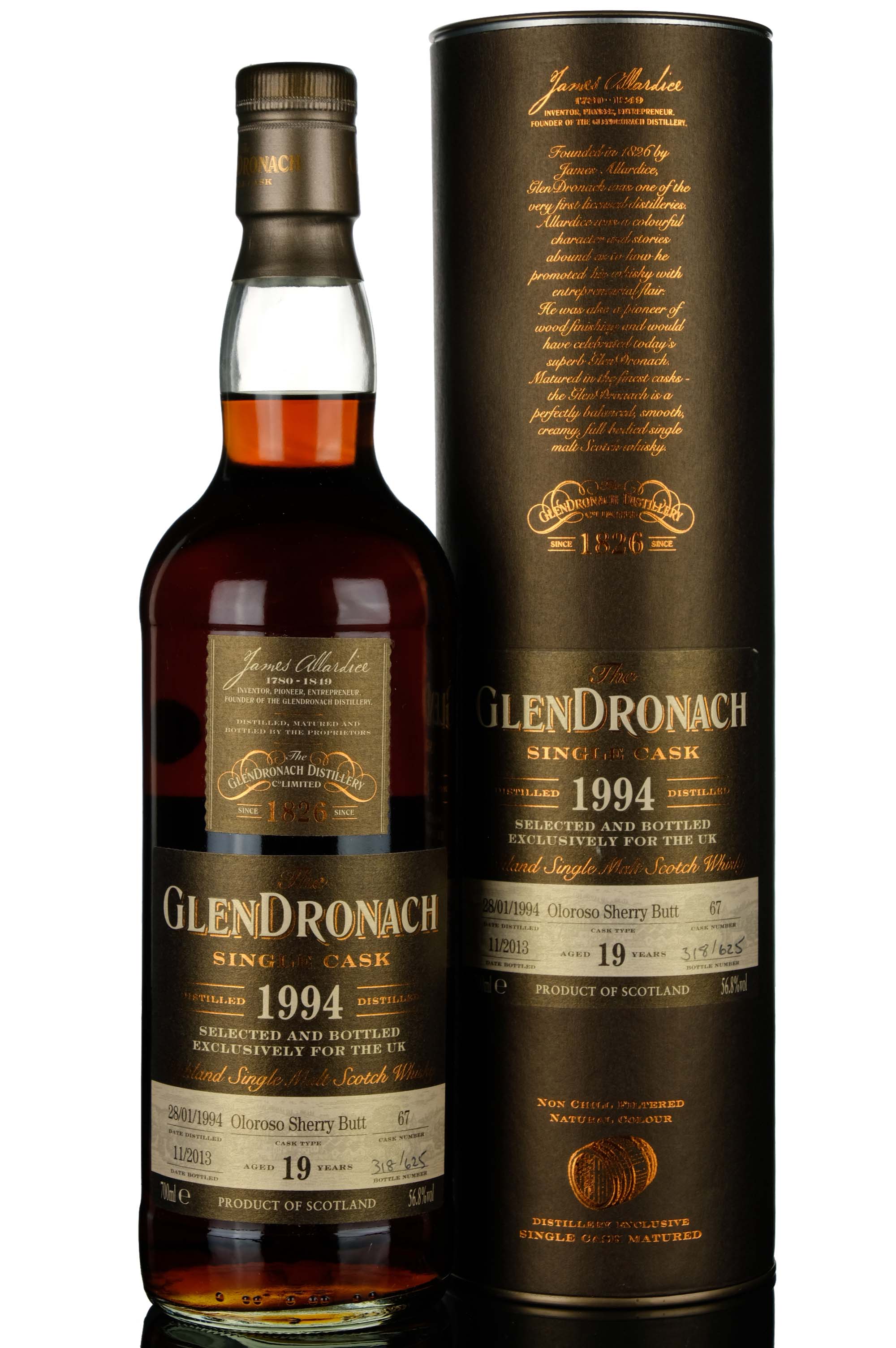 Glendronach 1994-2013 - 19 Year Old - Single Cask 67 - UK Exclusive
