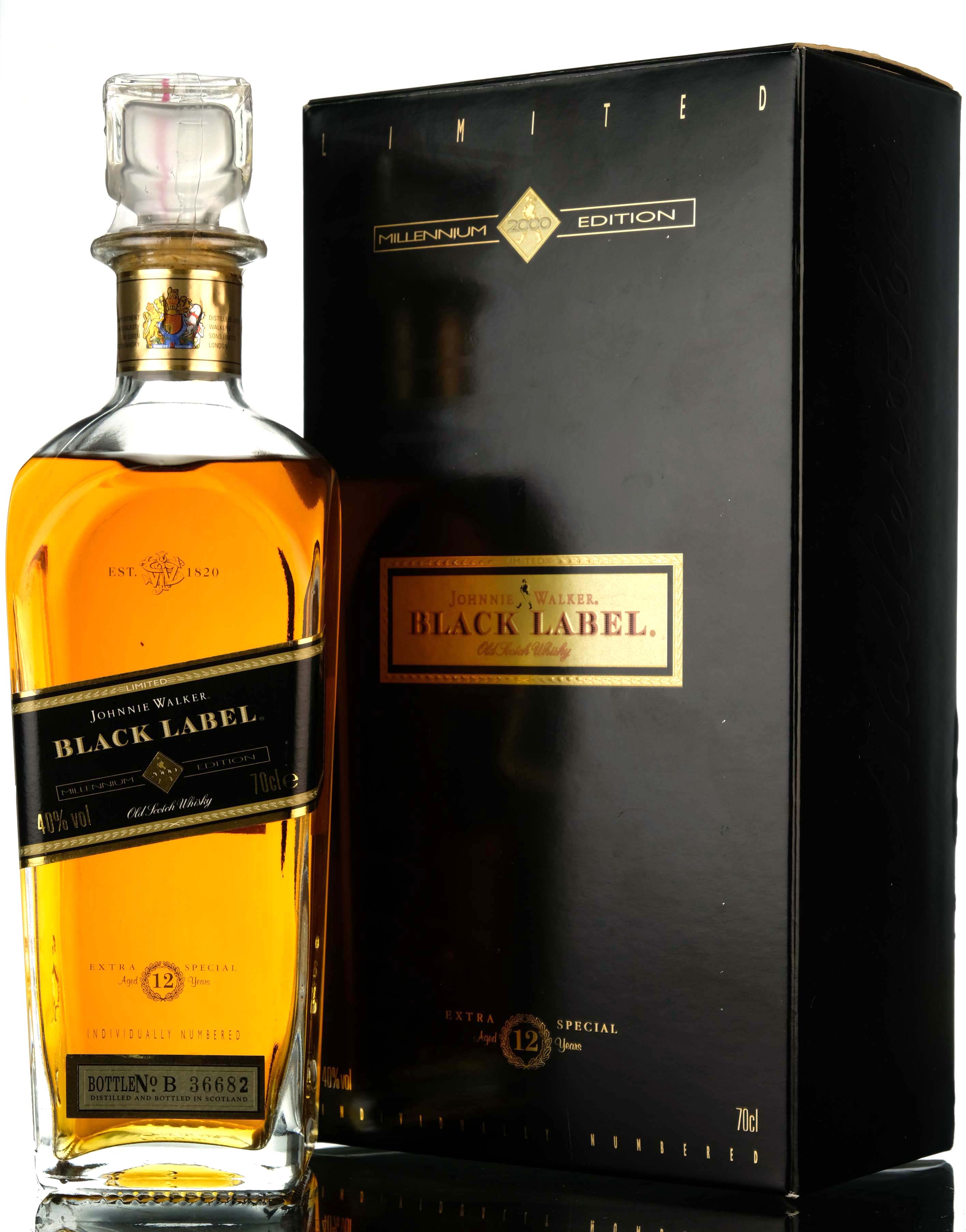 Johnnie Walker 12 Year Old - Black Label - Millennium Edition 2000