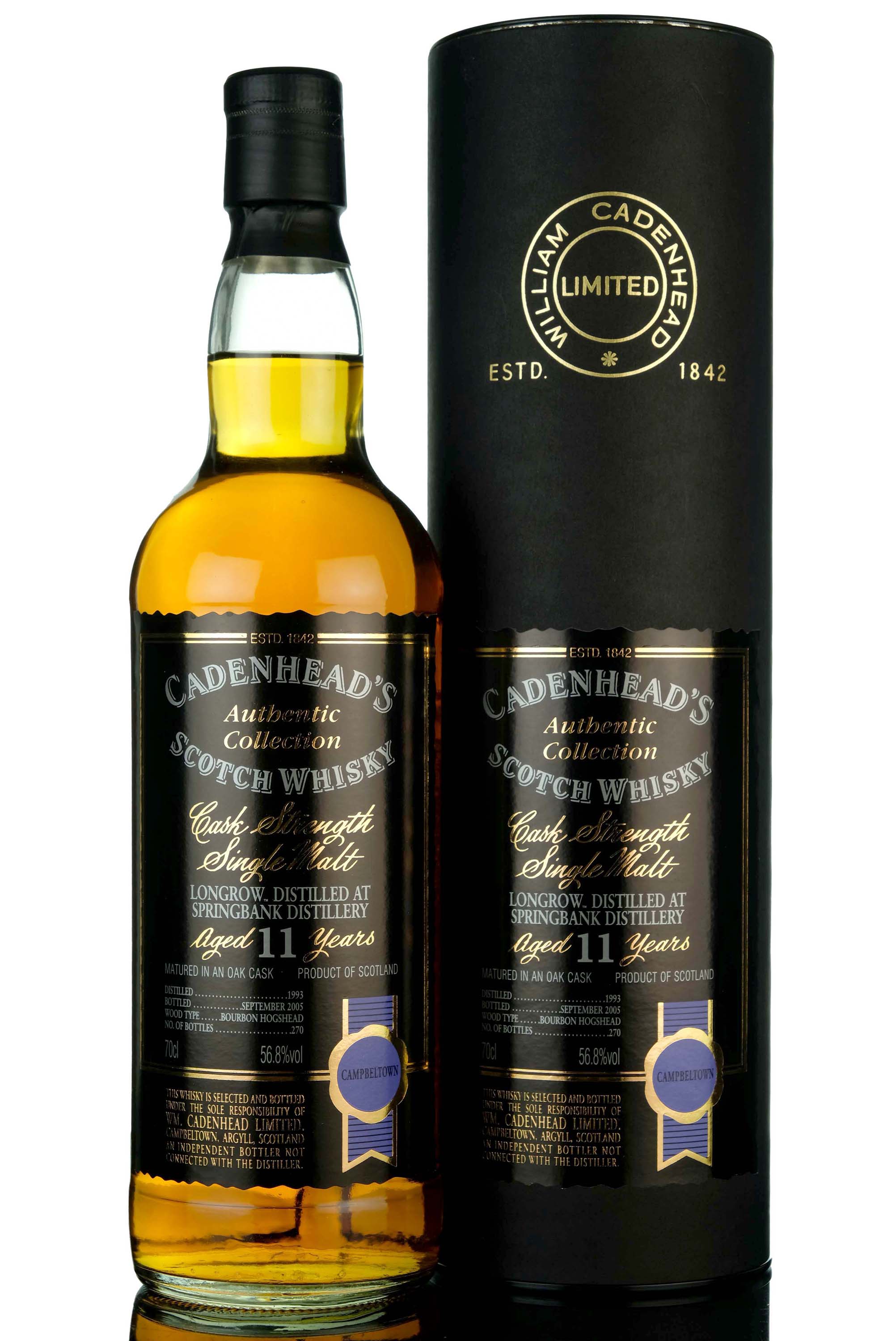 Longrow 1993-2005 - 11 Year Old - Cadenheads Authentic Collection - Single Cask