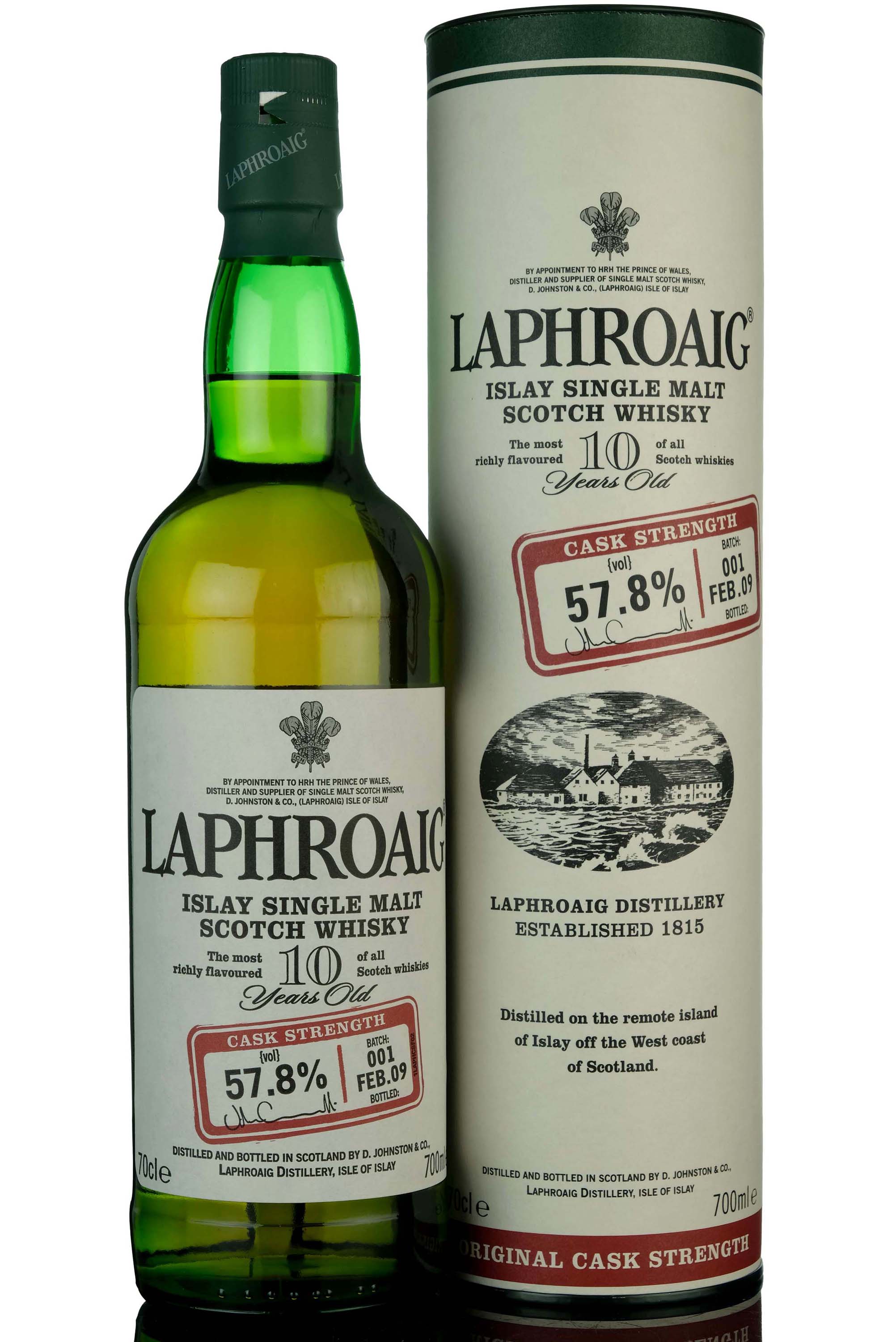 Laphroaig 10 Year Old - Cask Strength - Batch 001 - 2009 Release