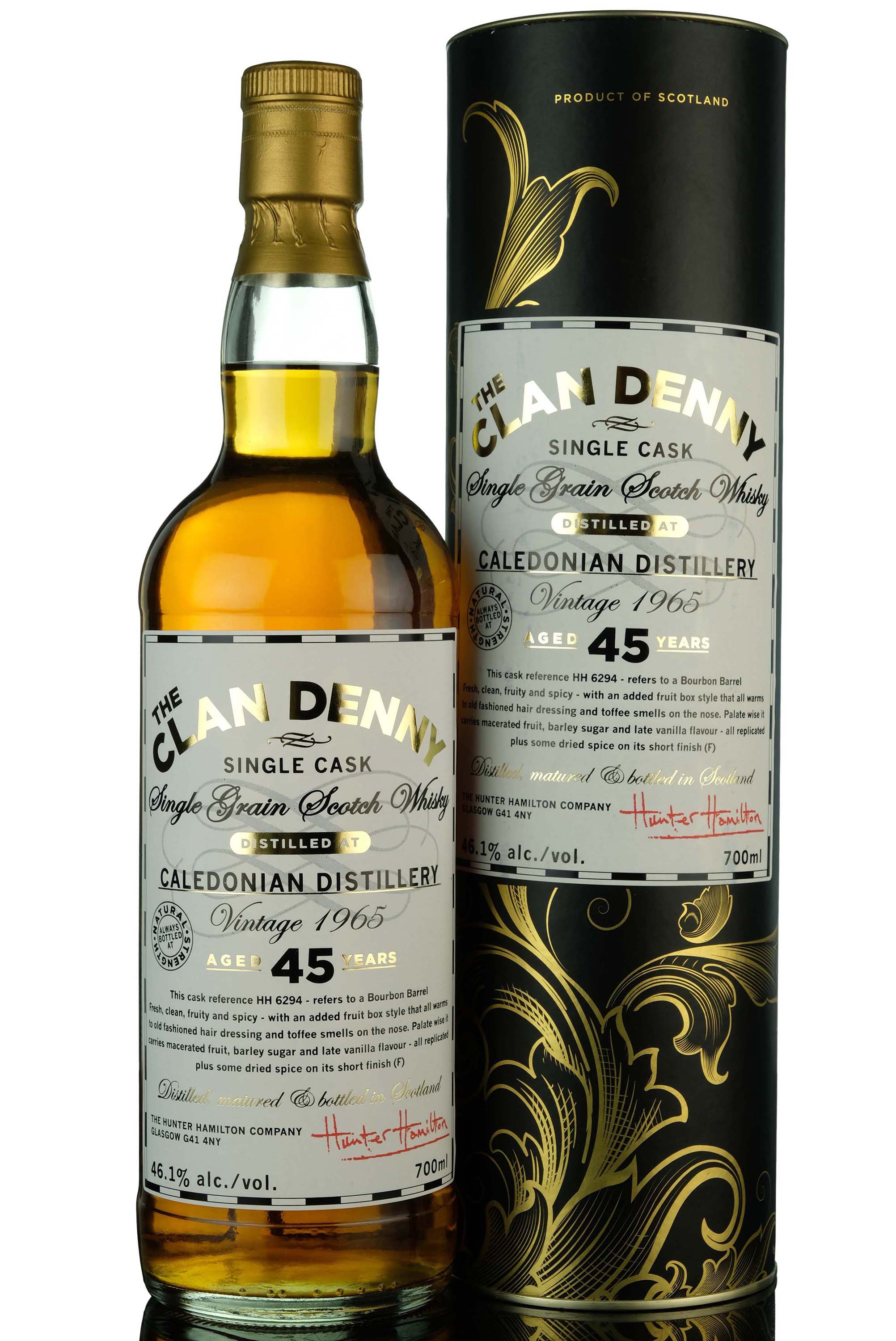 Caledonian 1965 - 45 Year Old - Hunter Hamilton - The Clan Denny - Single Cask 6294