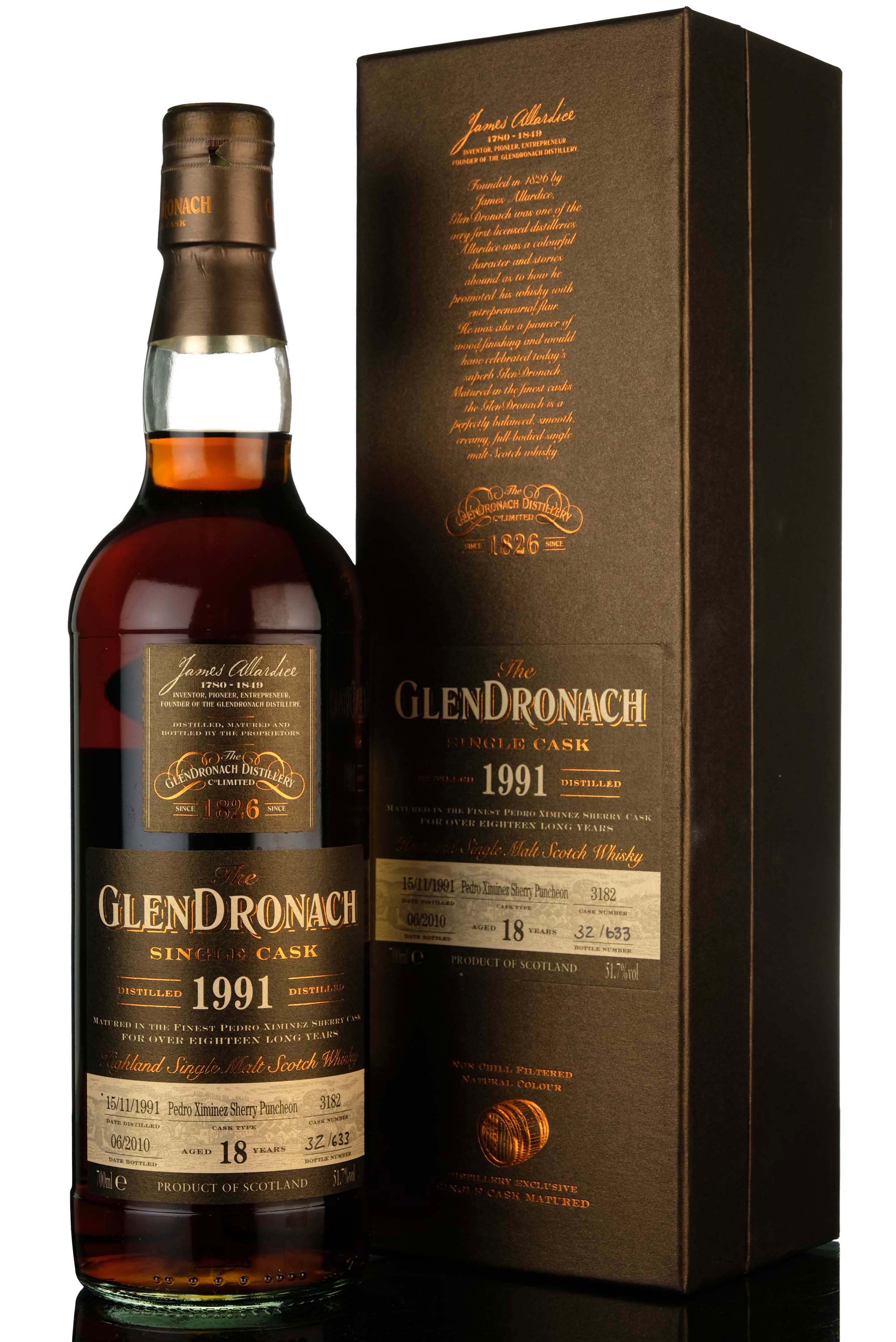 Glendronach 1991-2010 - 18 Year Old - Single Cask 3182 - Batch 2