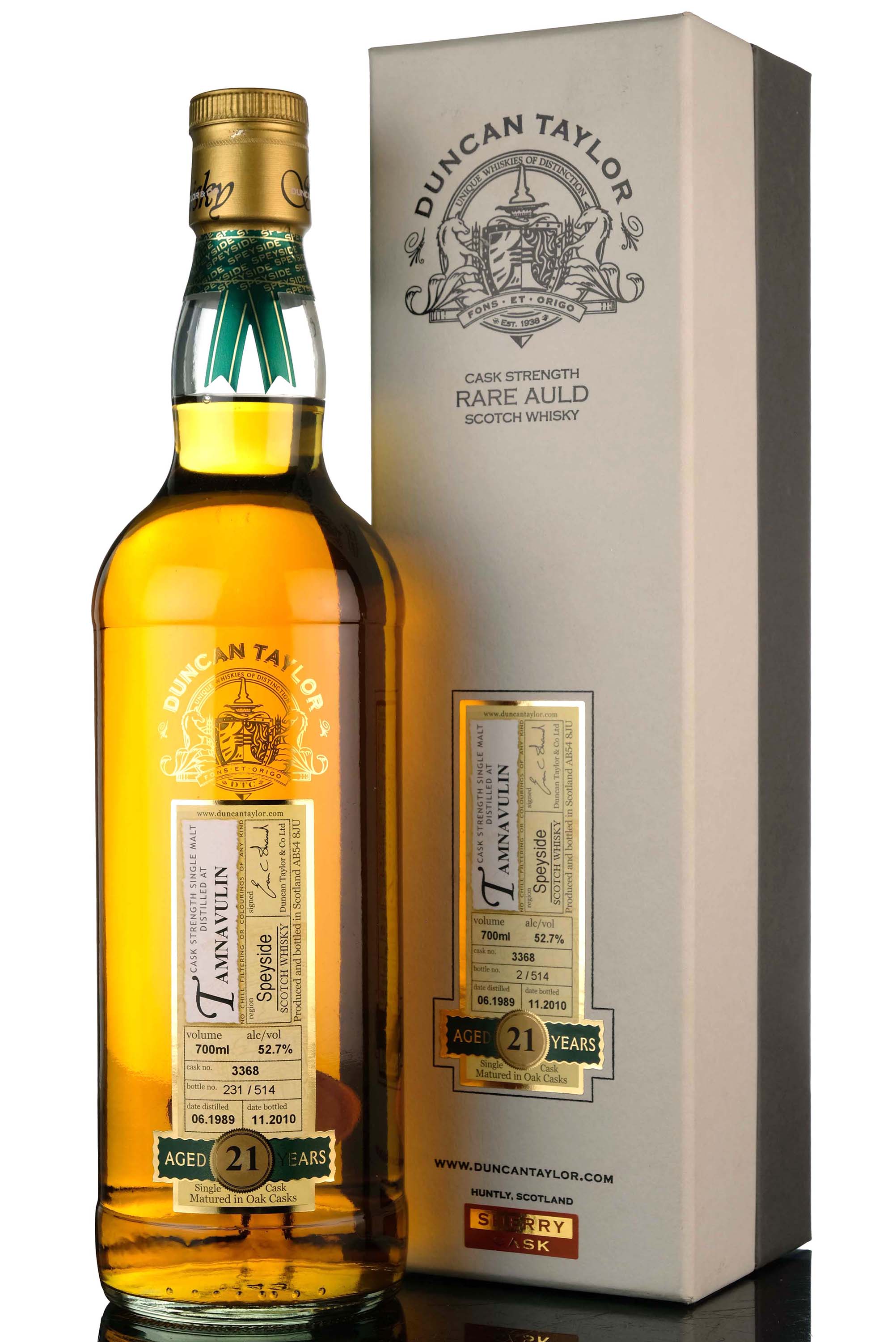 Tamnavulin 1989-2010 - 21 Year Old - Duncan Taylor - Rare Auld - Single Cask 3368