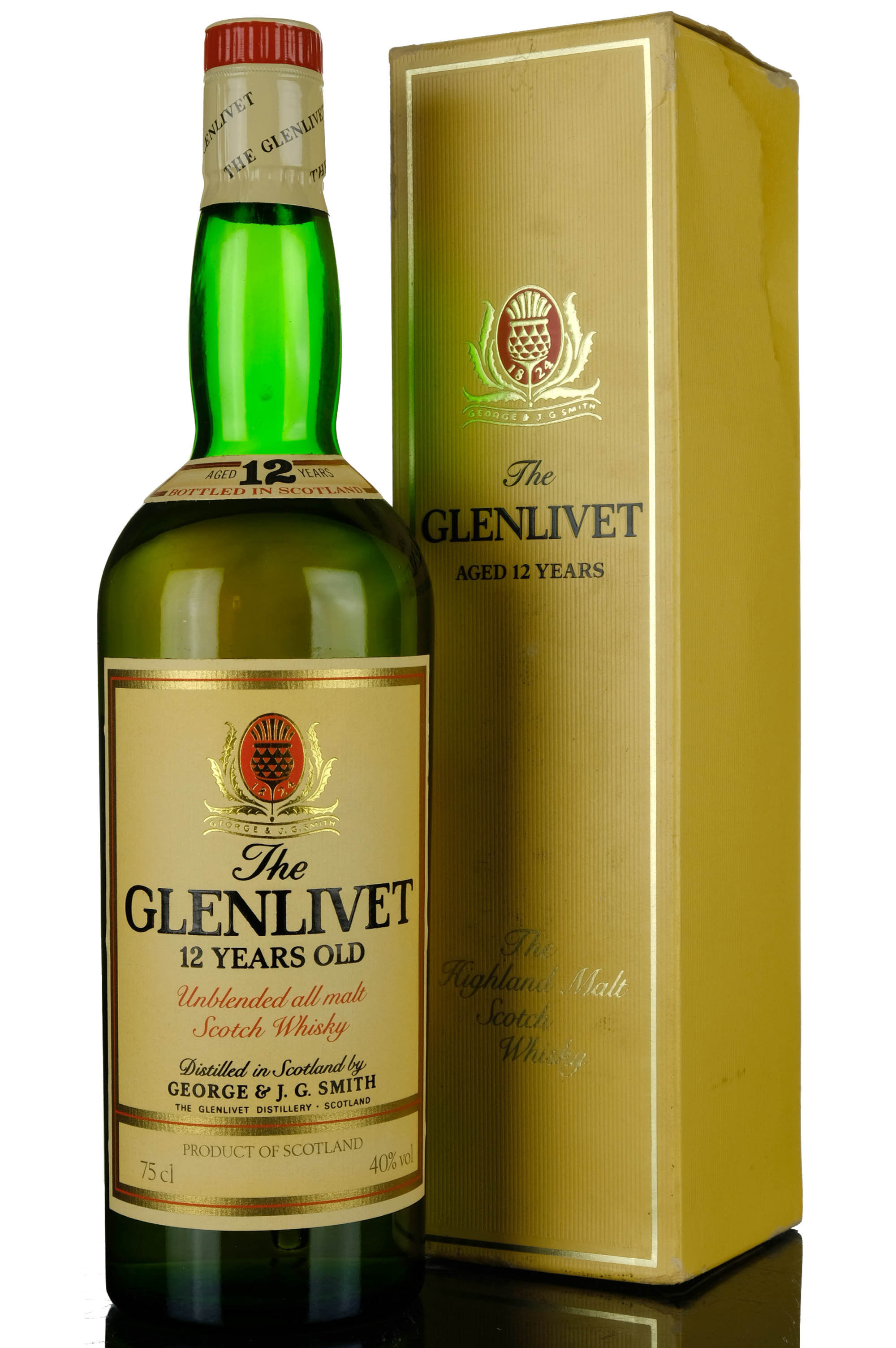 Glenlivet 12 Year Old - Unblended All Malt - 1970s