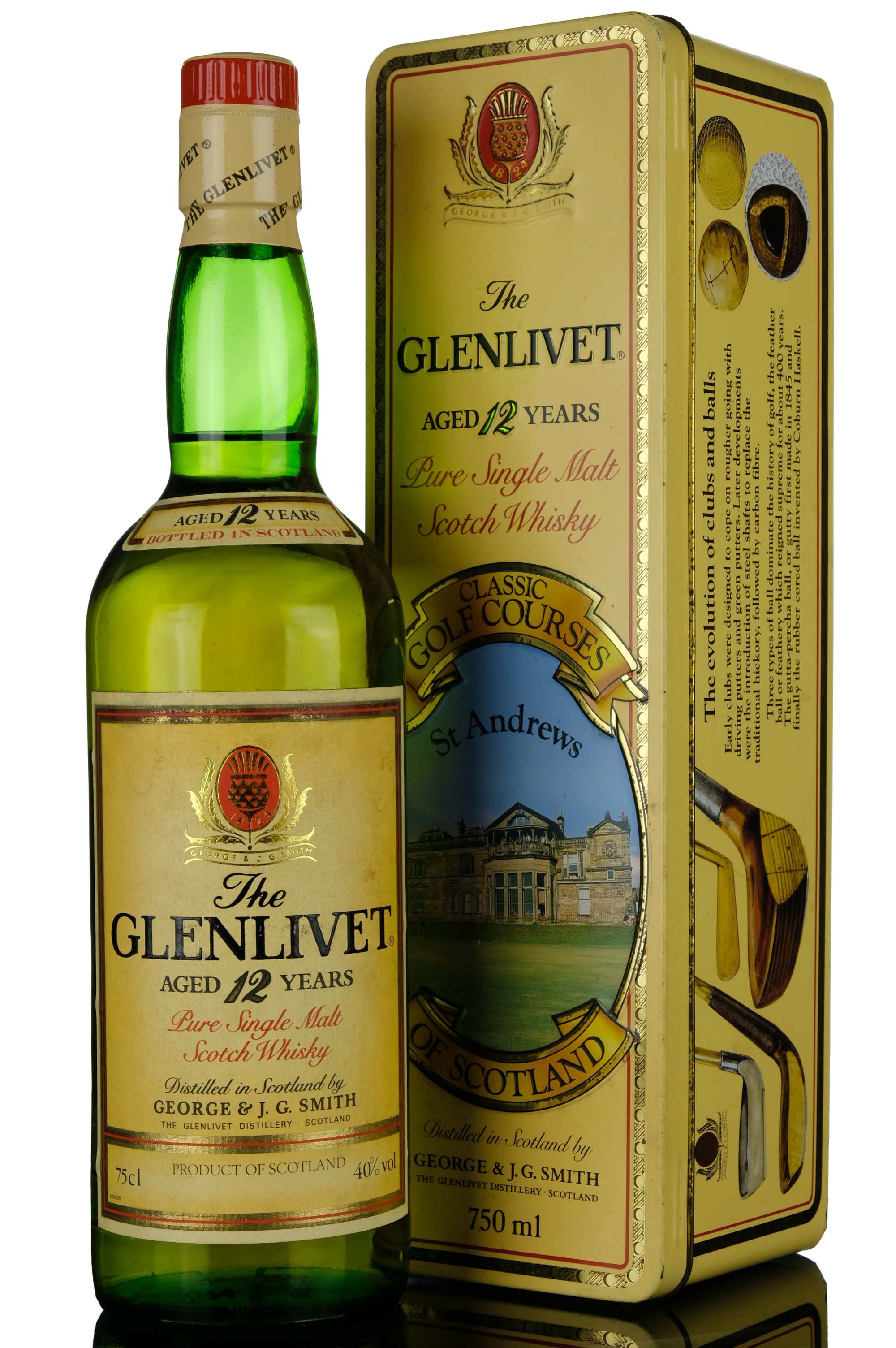 Glenlivet 12 Year Old - 1980s - Classic Golf Courses - St Andrews - Limited Edition Tin