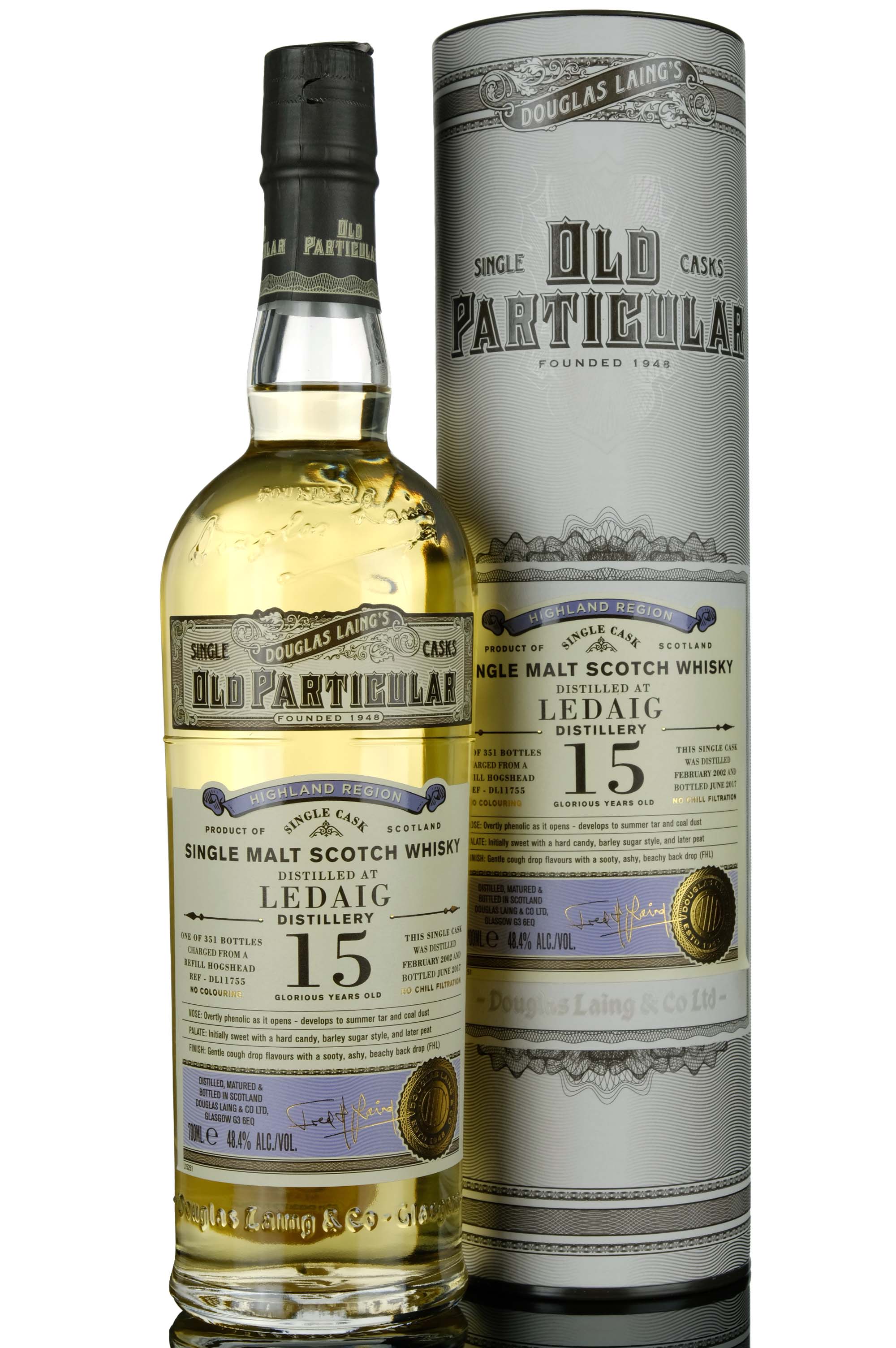 Ledaig 2002-2017 - 15 Year Old - Douglas Laing - Old Particular - Single Cask 11755