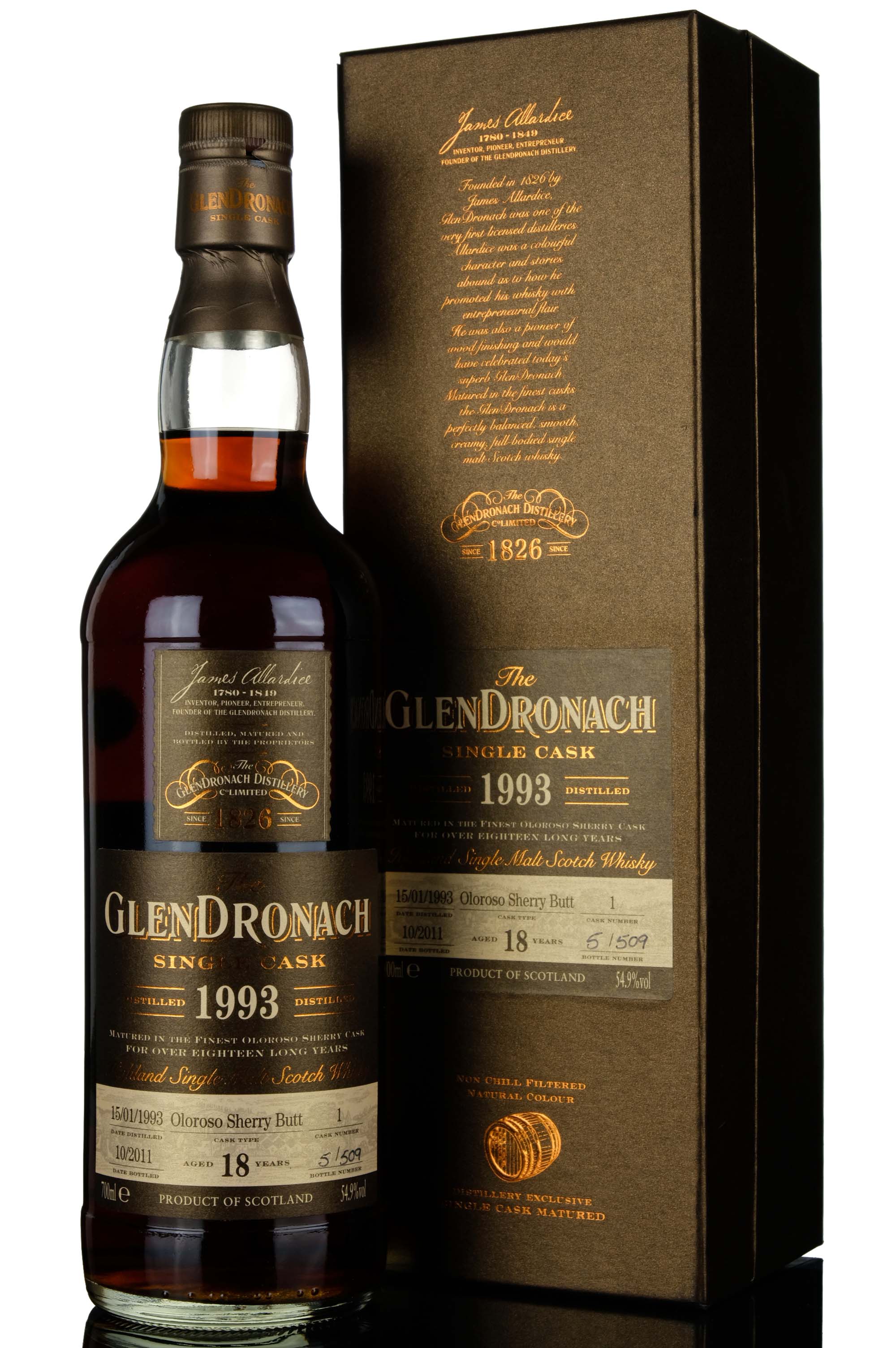 Glendronach 1993-2011 - 18 Year Old - Single Cask 1 - Batch 5