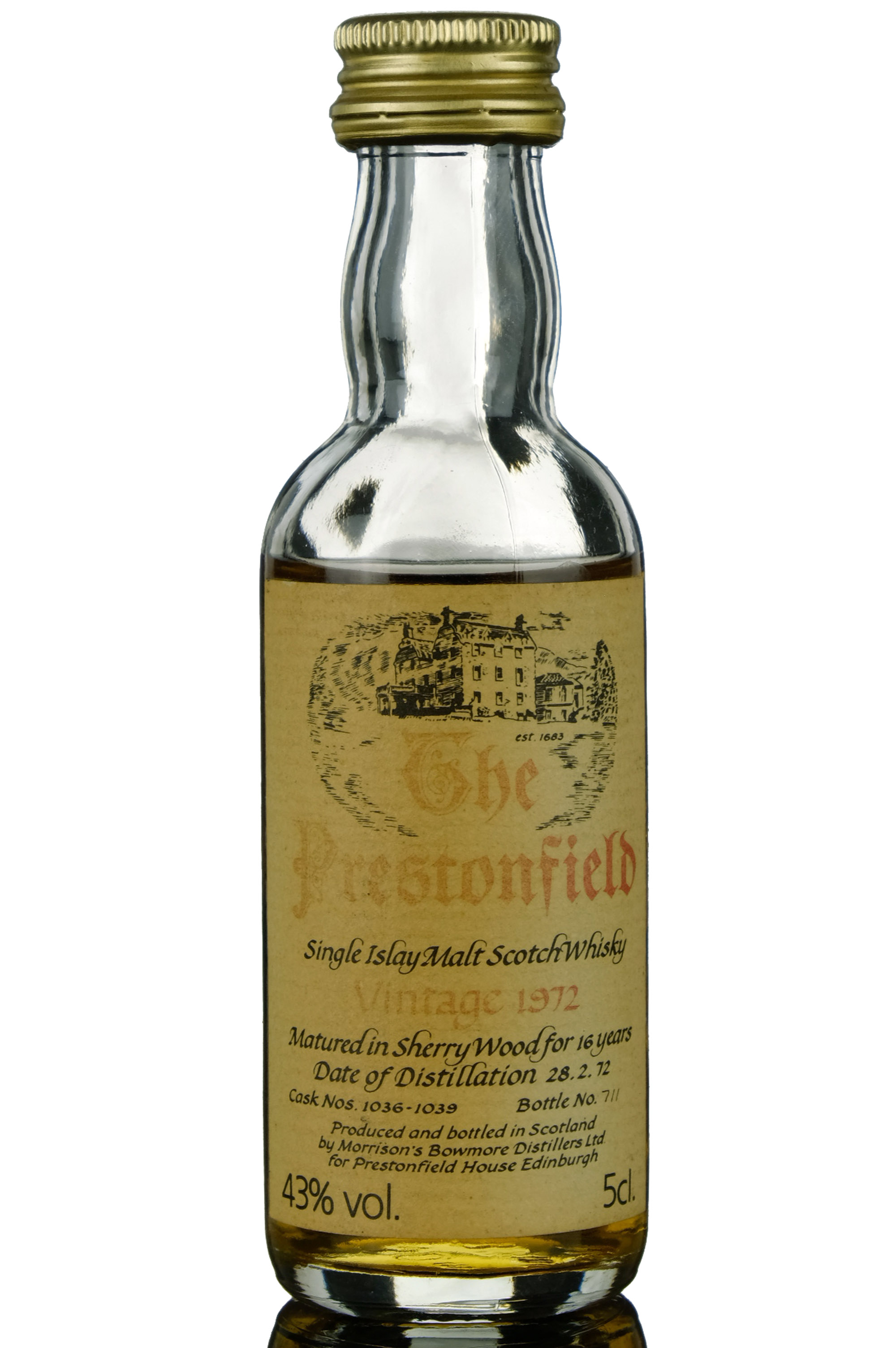 Bowmore 1972 - 16 Year Old - The Prestonfield - Miniature