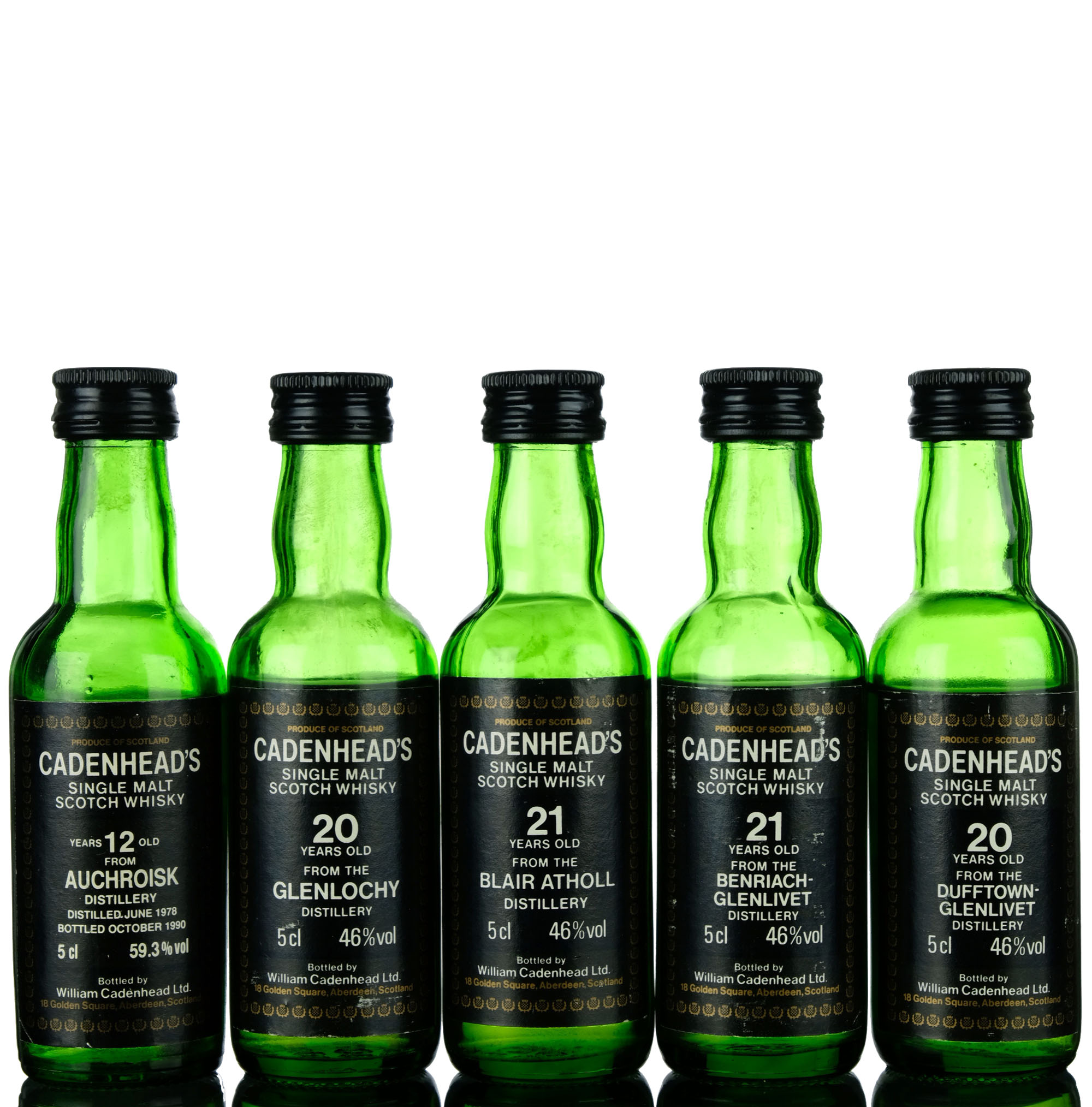 5 x Cadenheads Miniatures