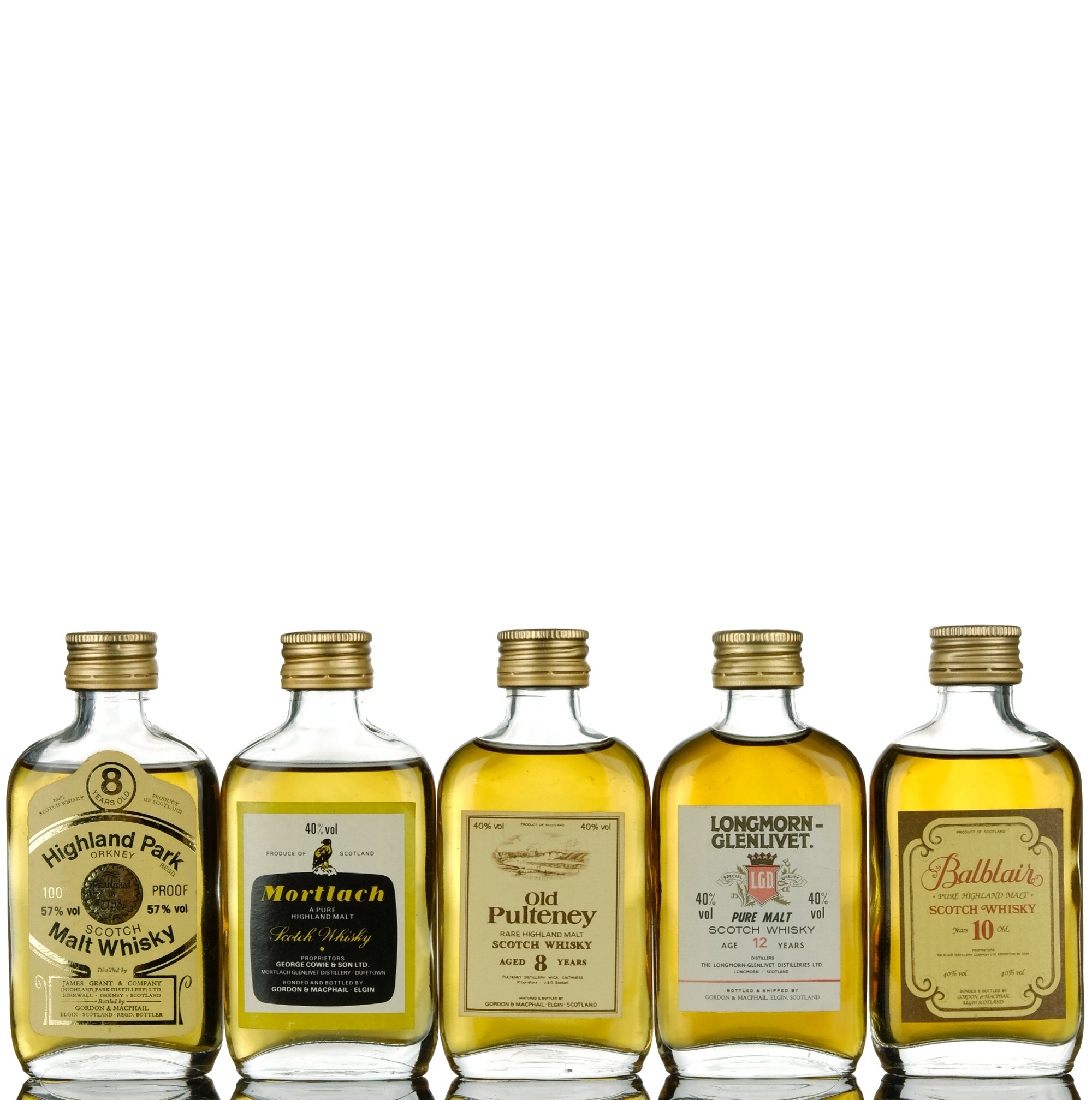 5 x Gordon & MacPhail Miniatures