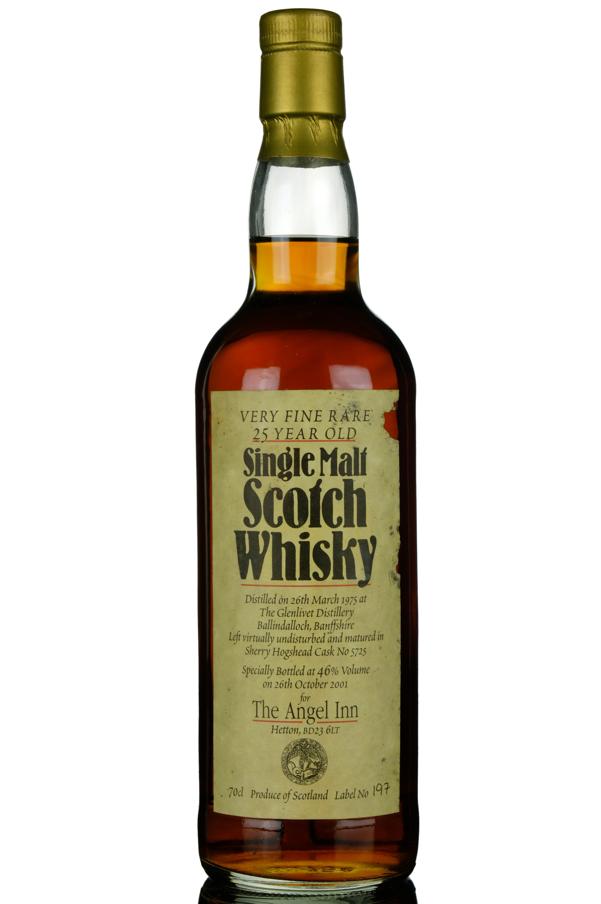 Glenlivet 1975-2001 - 25 Year Old - The Angels Inn - Single Cask 5725