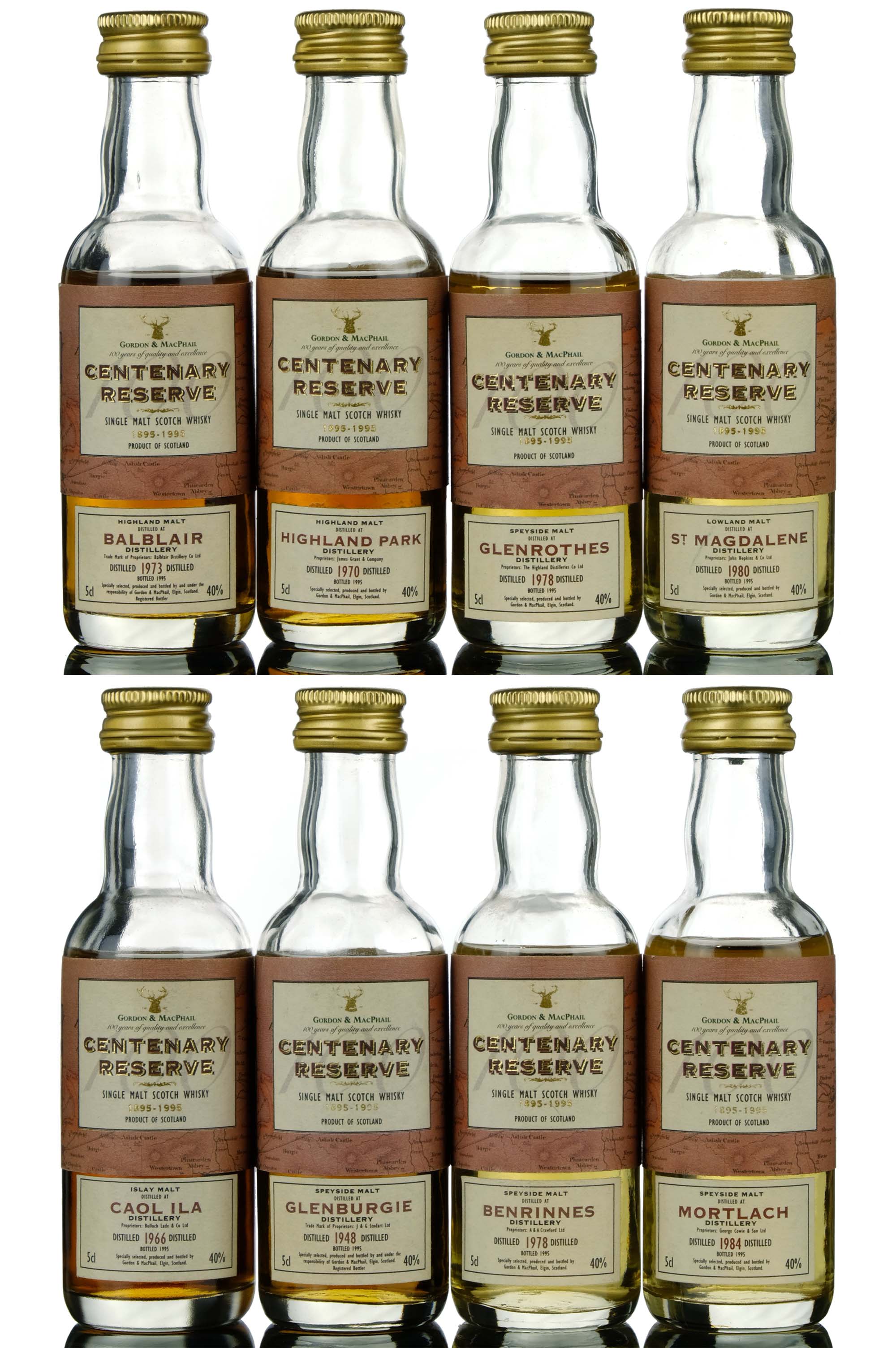 Gordon & MacPhail - Centenary Reserve 1895-1995 - Miniature Set