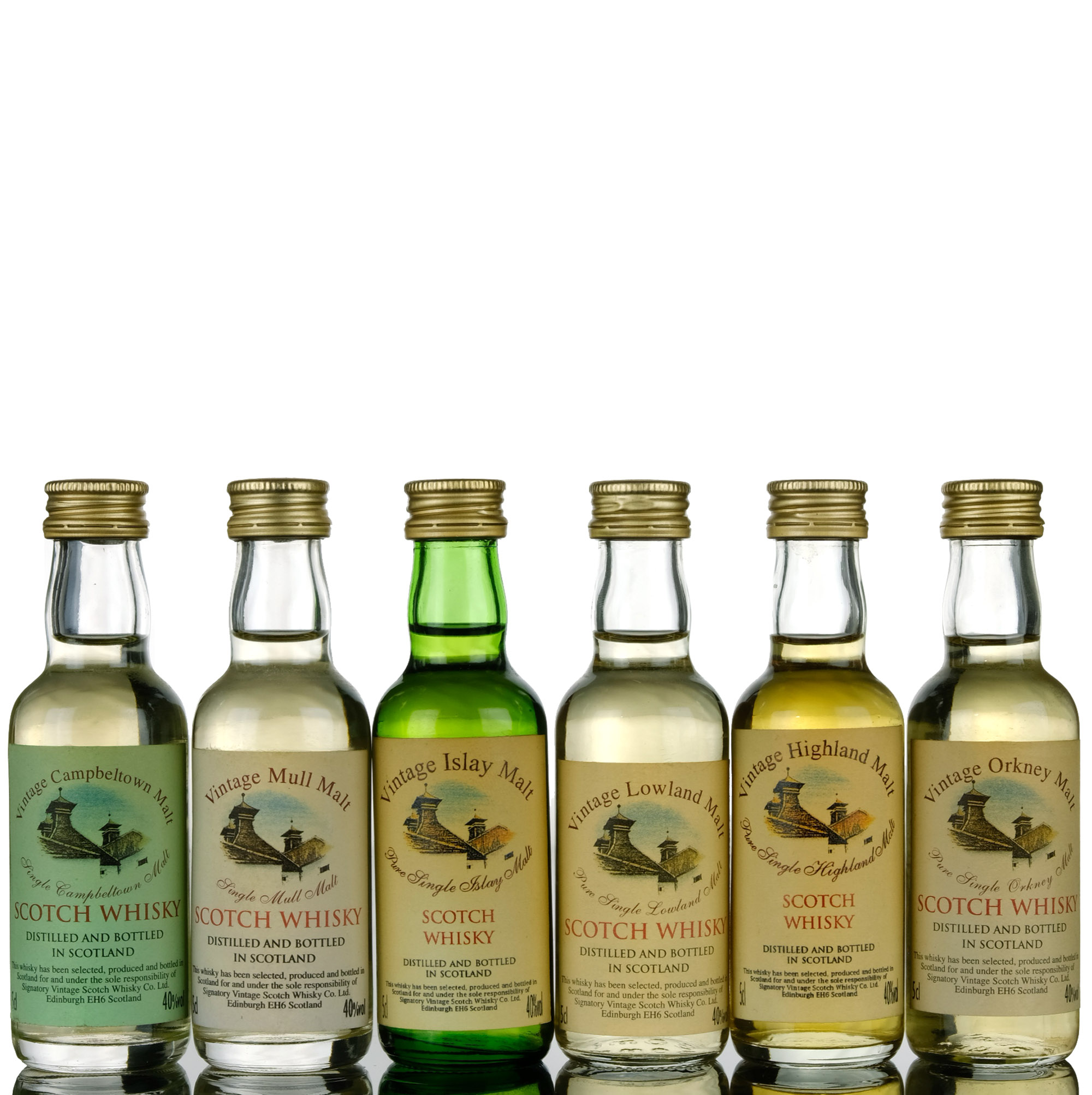 6 x Signatory Vintage Regional Miniatures