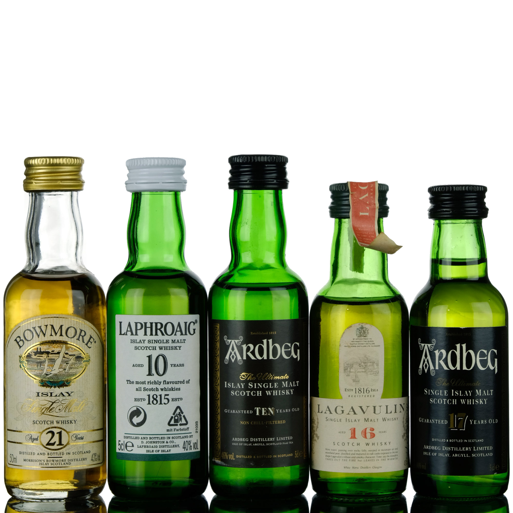 5 x Islay Single Malt Miniatures