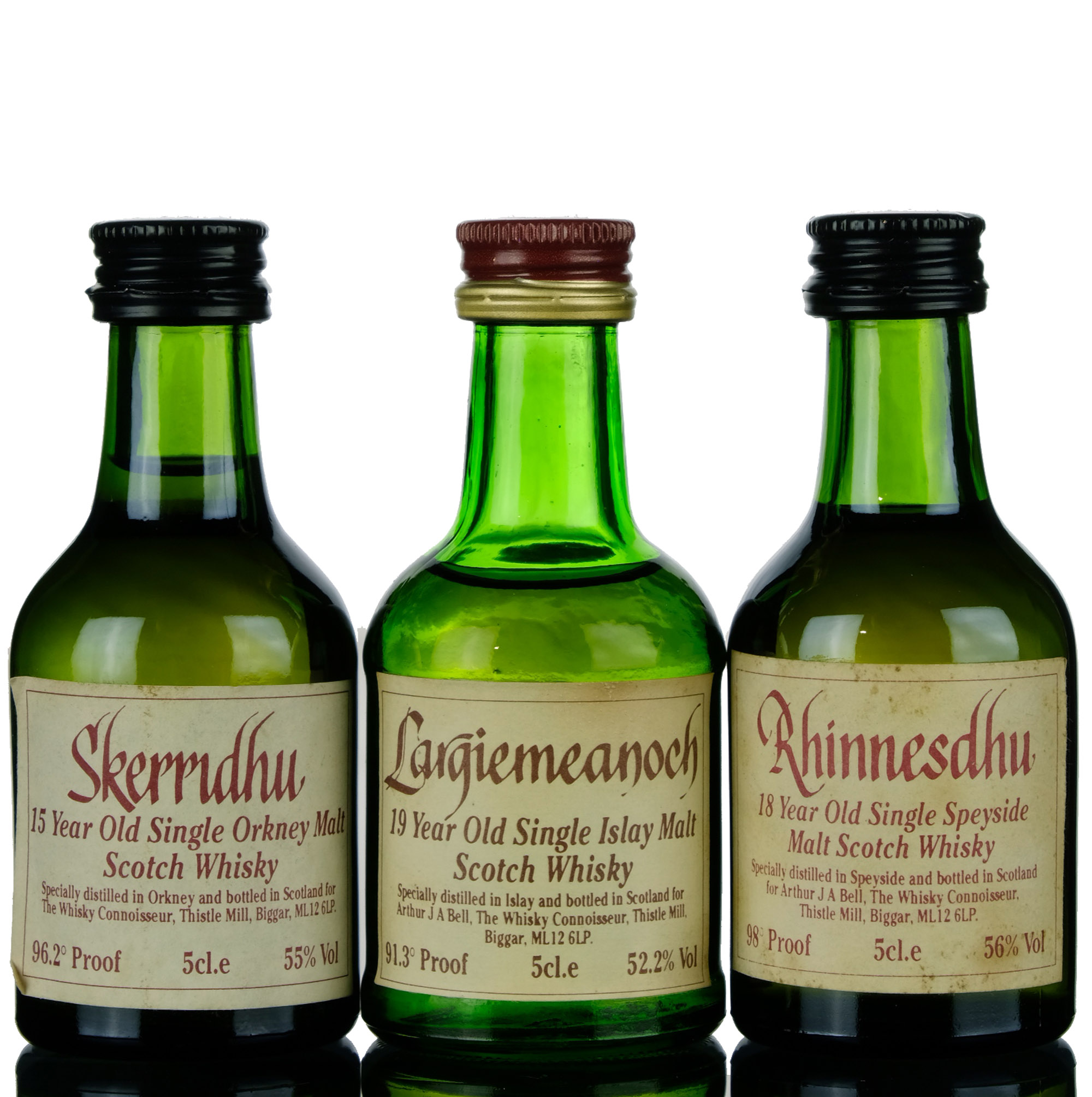 3 x The Whisky Connoisseur Miniatures