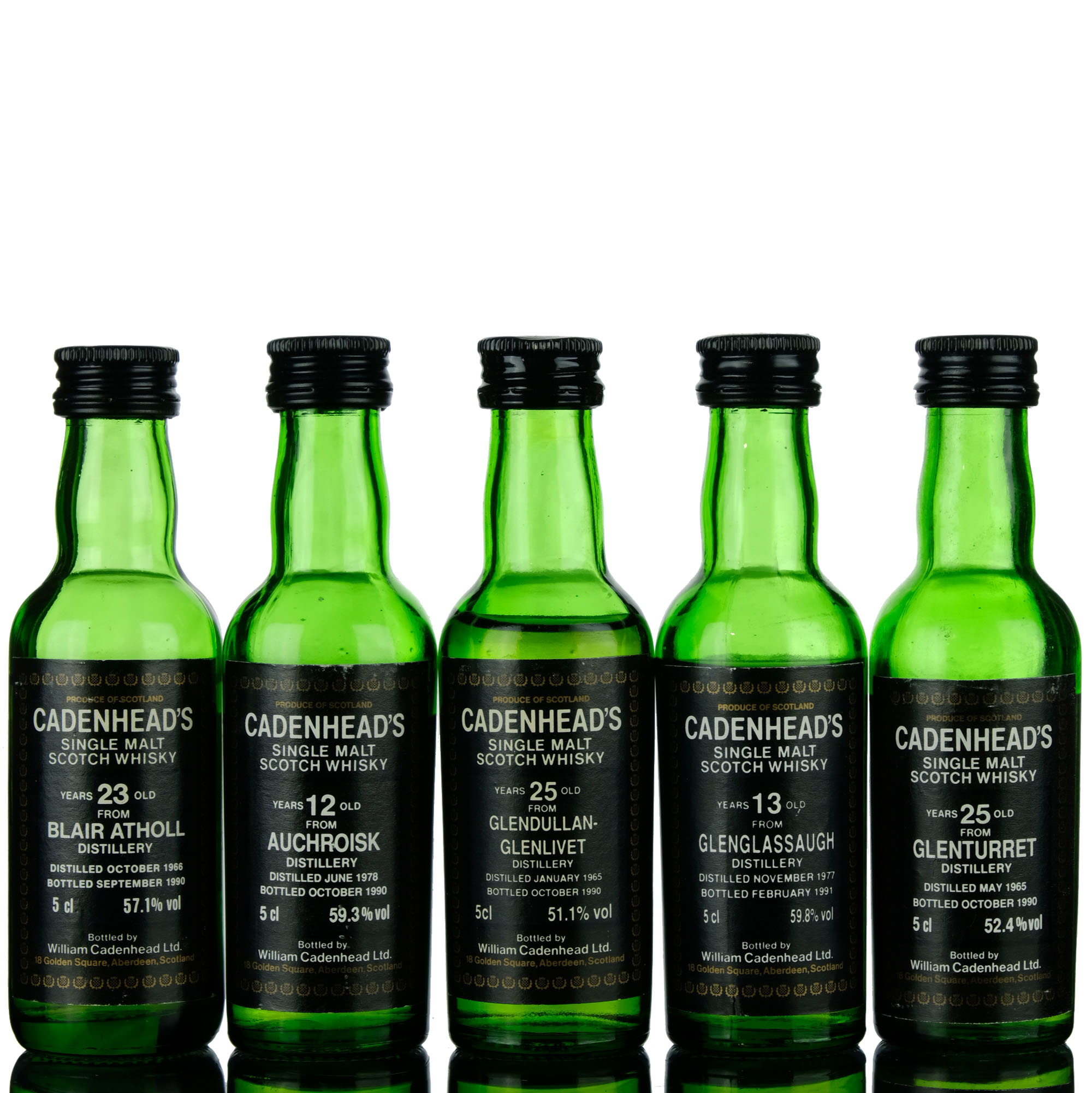 5 x Cadenheads Miniatures