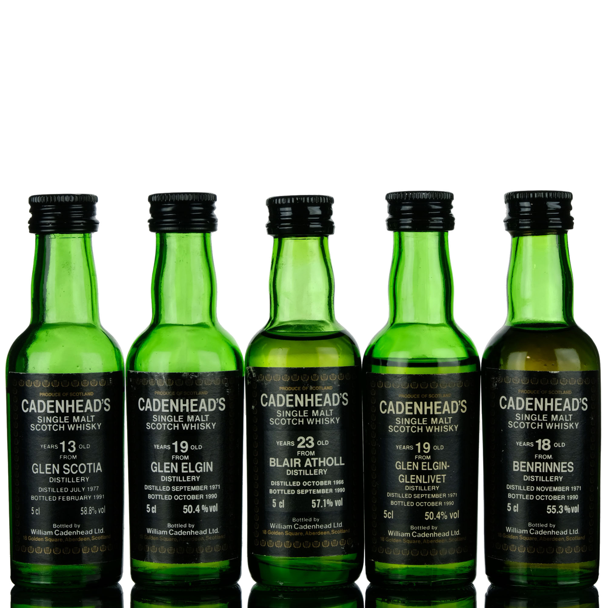 5 x Cadenheads Miniatures