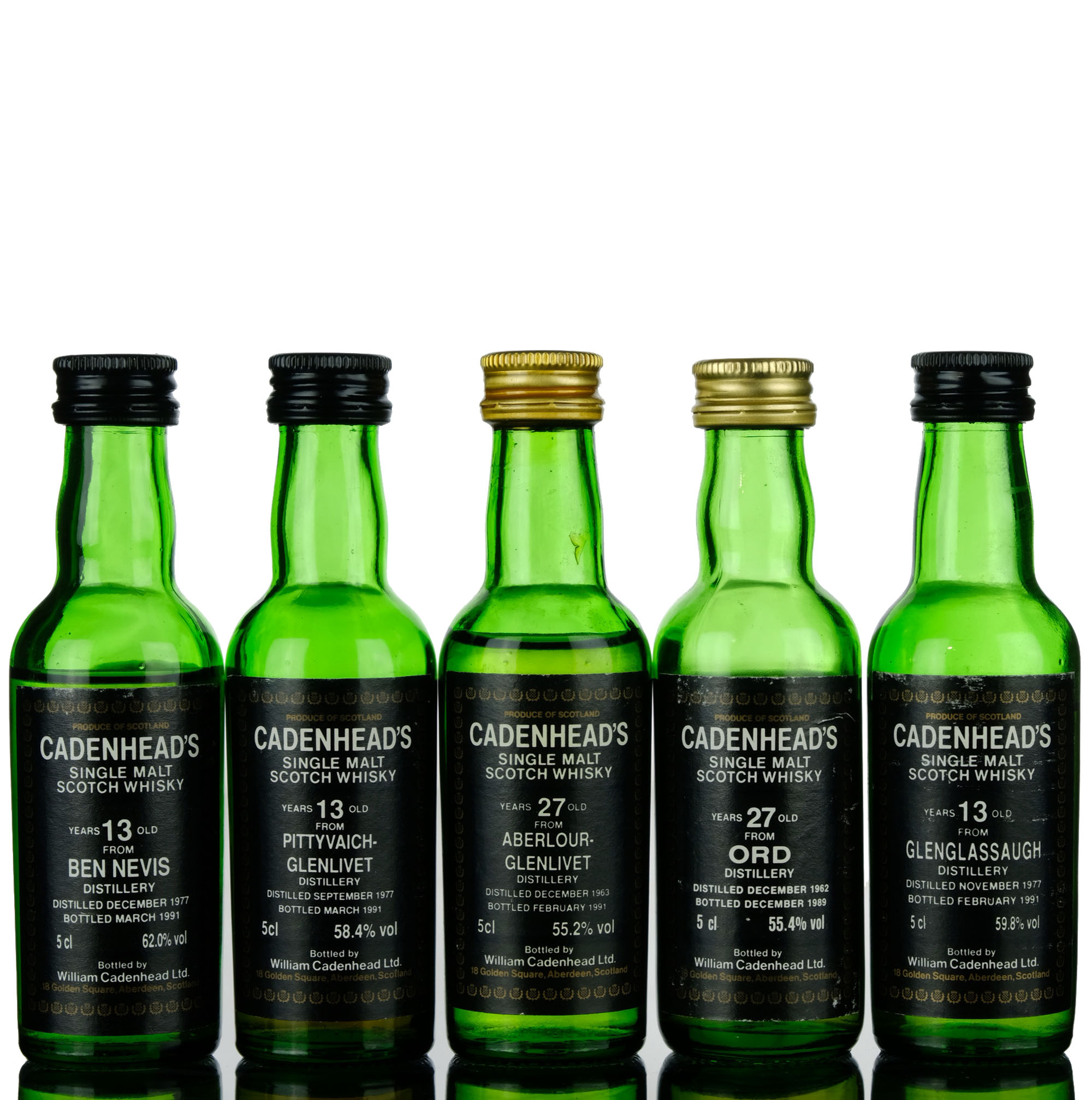 5 x Cadenheads Miniatures