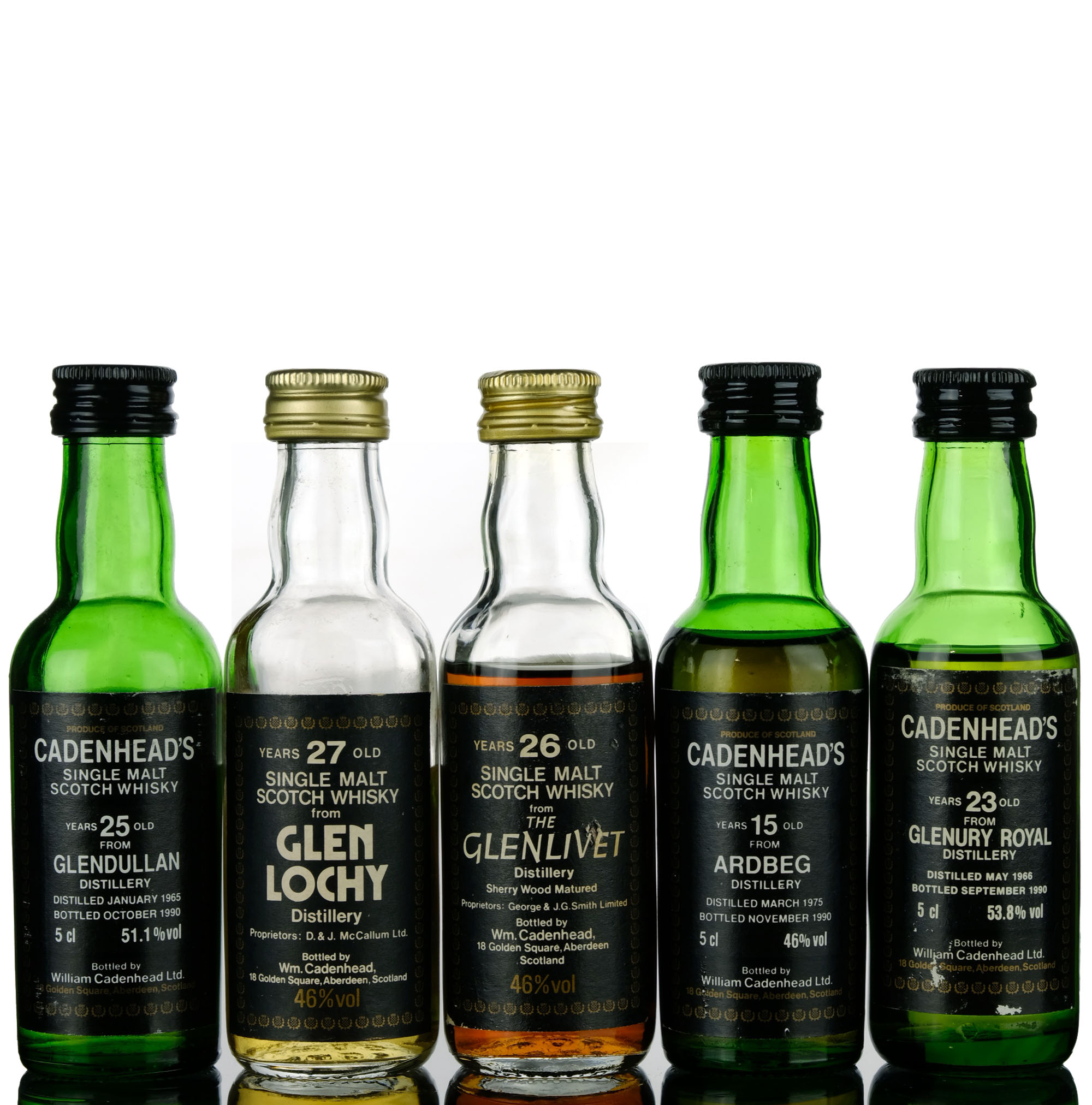 5 x Cadenheads Miniatures