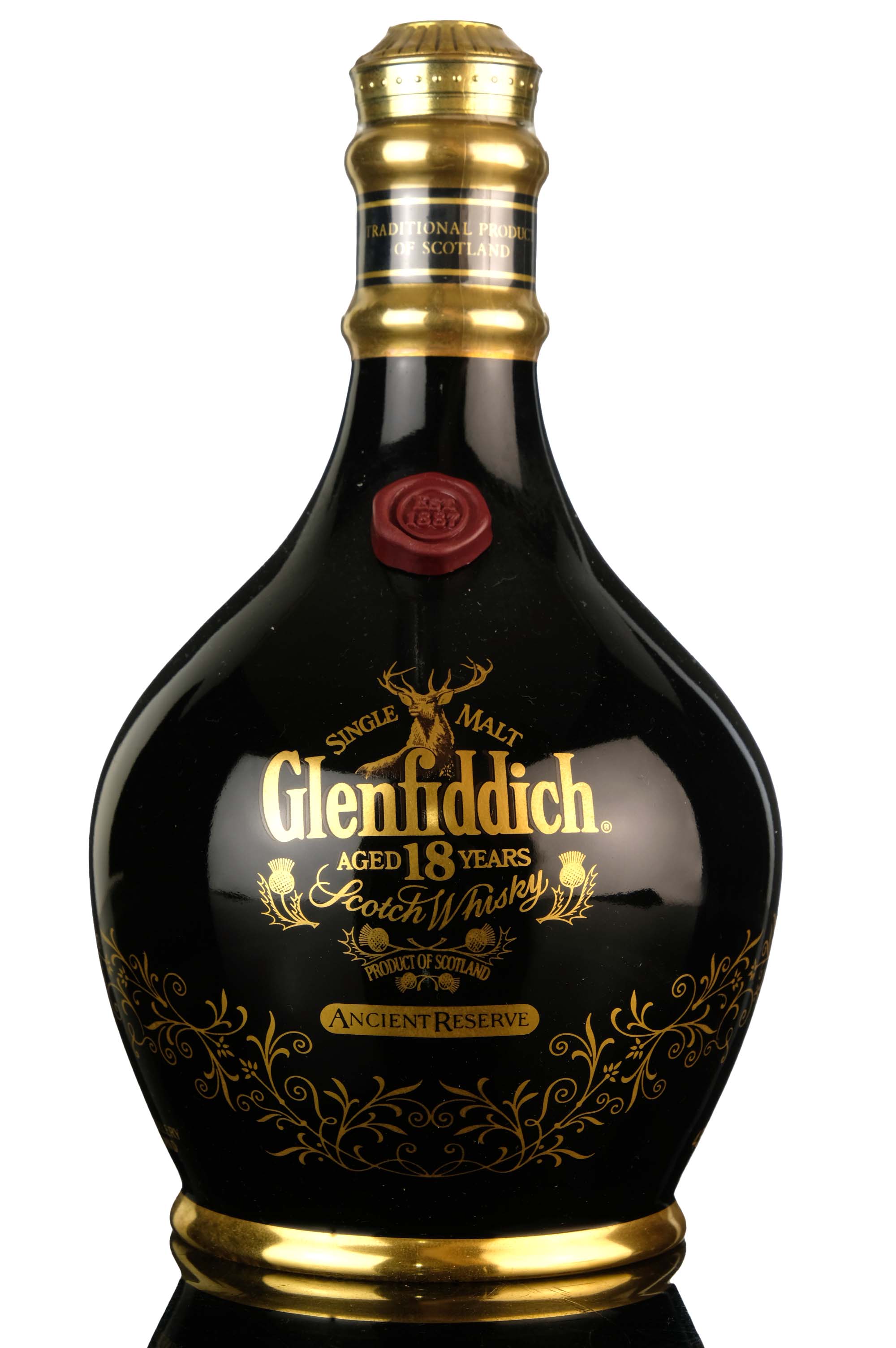 Glenfiddich 18 Year Old - Ancient Reserve - Black Ceramic - 1990s