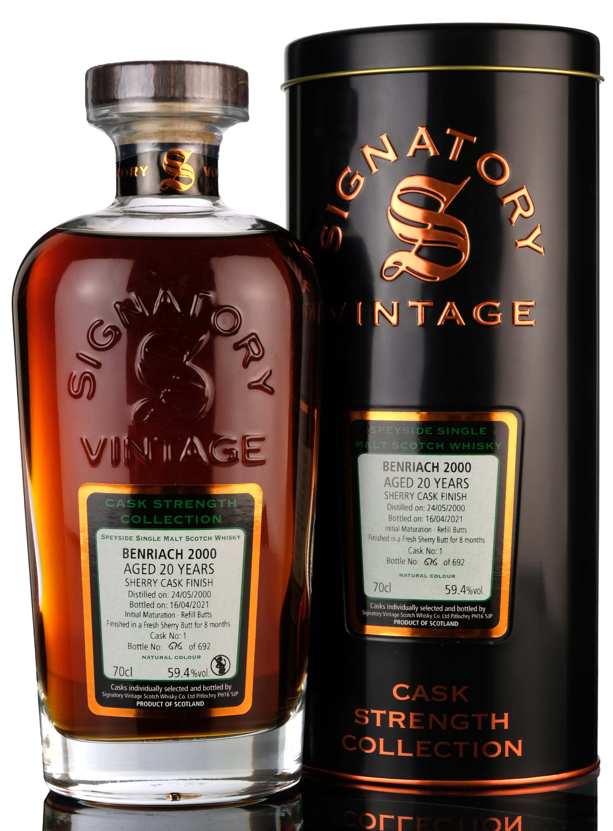 Benriach 2000 - 2021 20 Signatory Vintage Single Cask 1