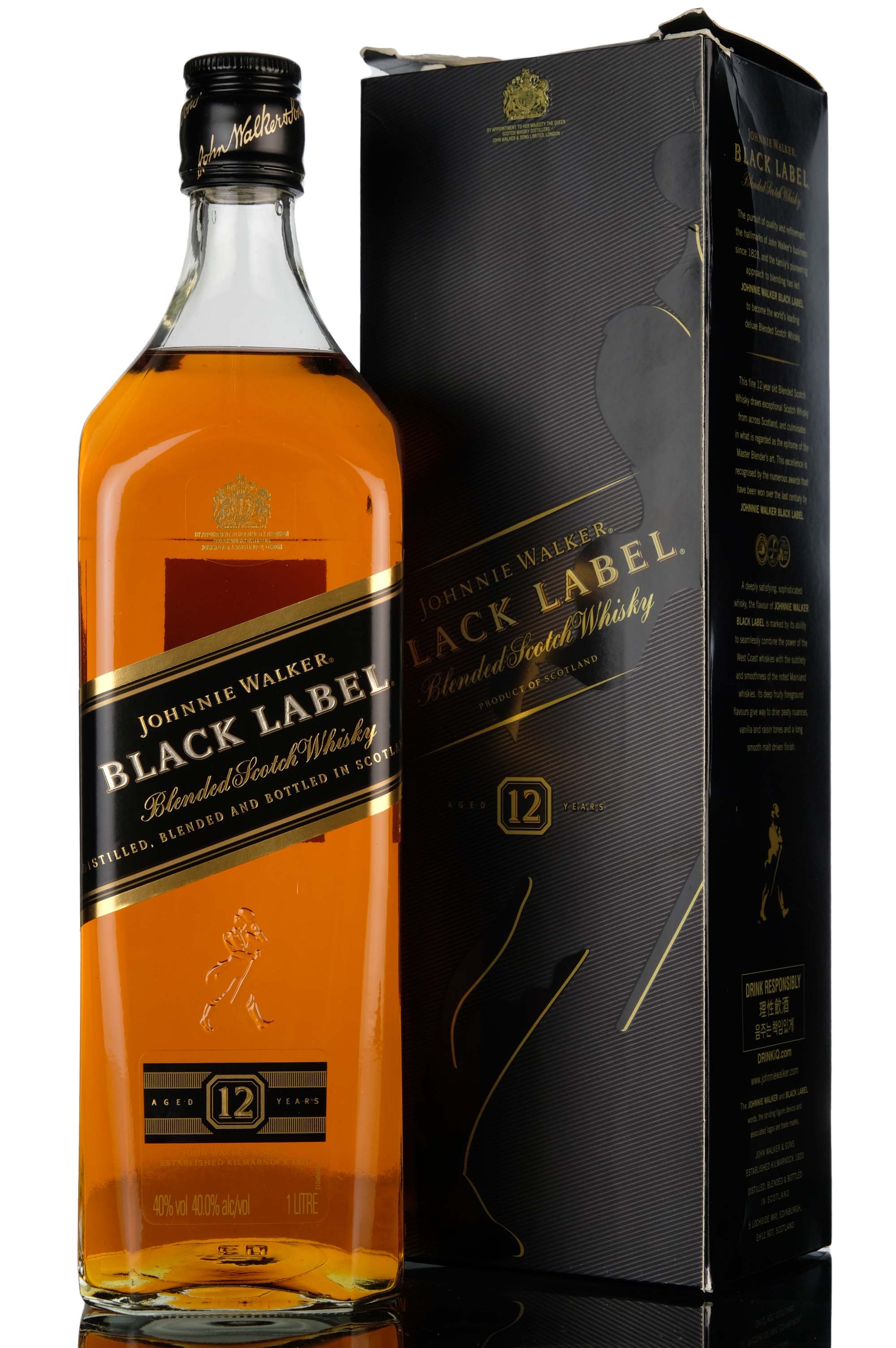 Johnnie Walker 12 Year Old - Black Label - 1 Litre