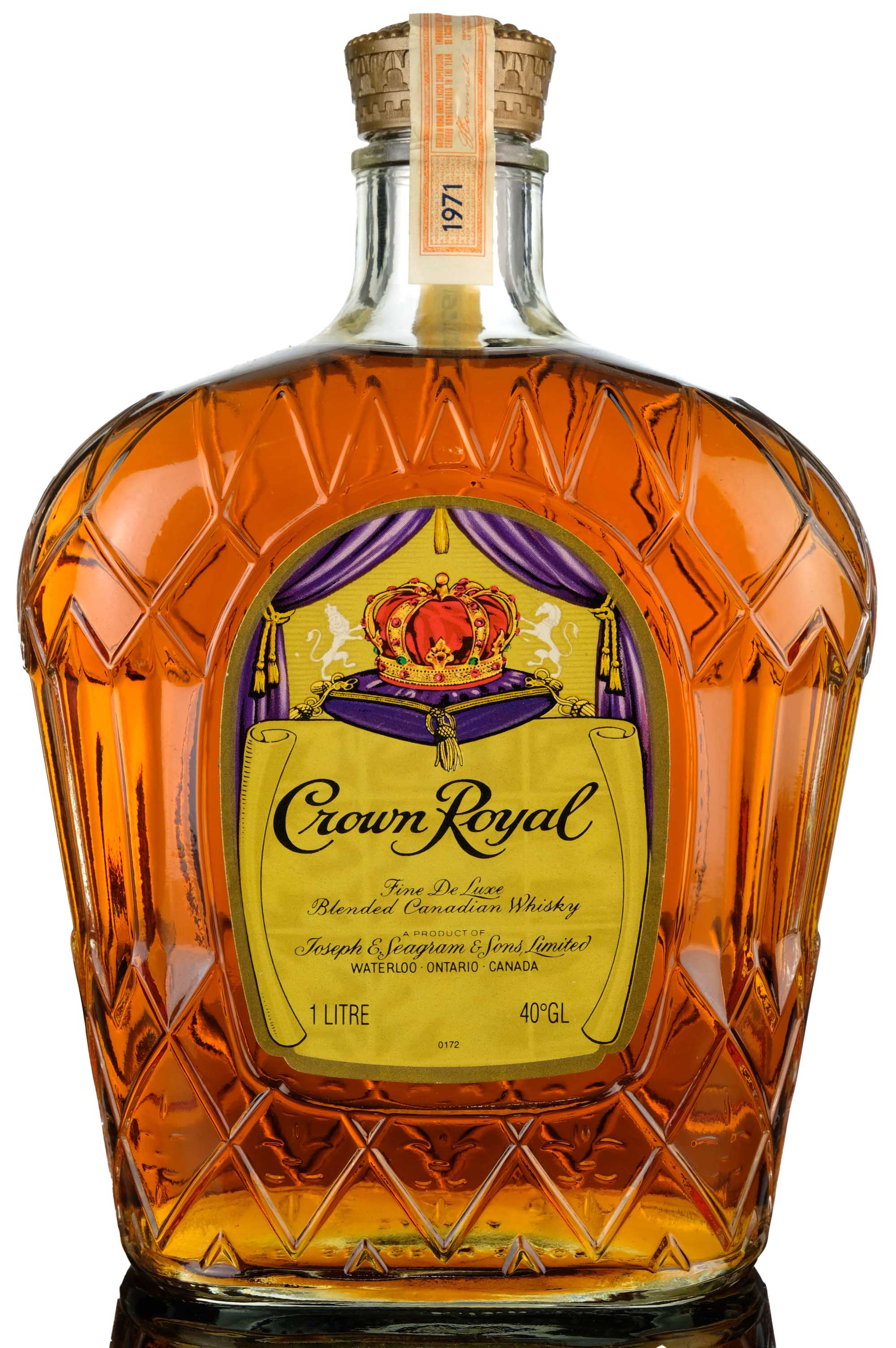 Crown Royal  Bottled 1971  1 Litre