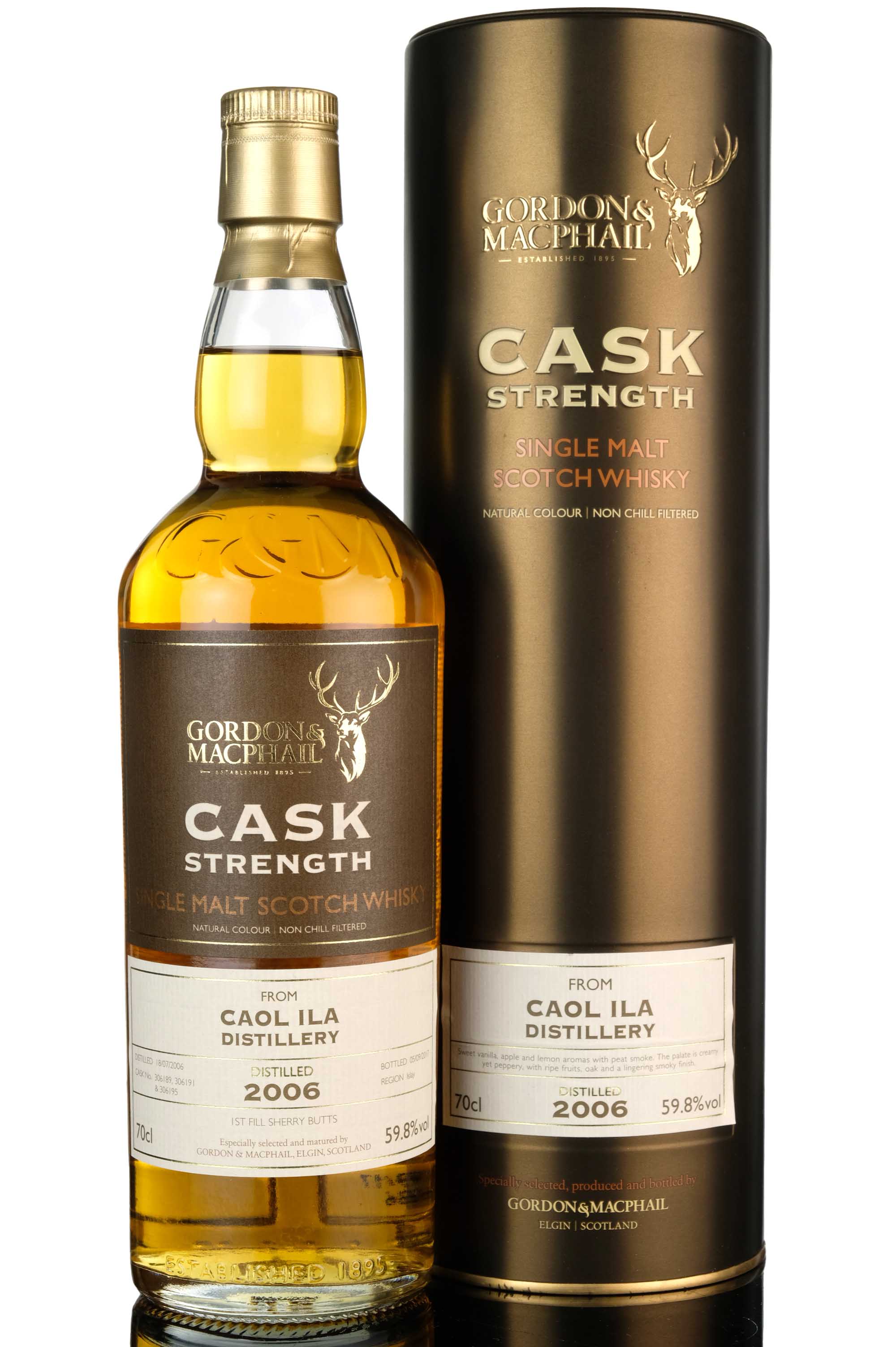 Caol Ila 2009-2017 - Gordon & MacPhail Cask Strength - Casks 306189-306191-306195