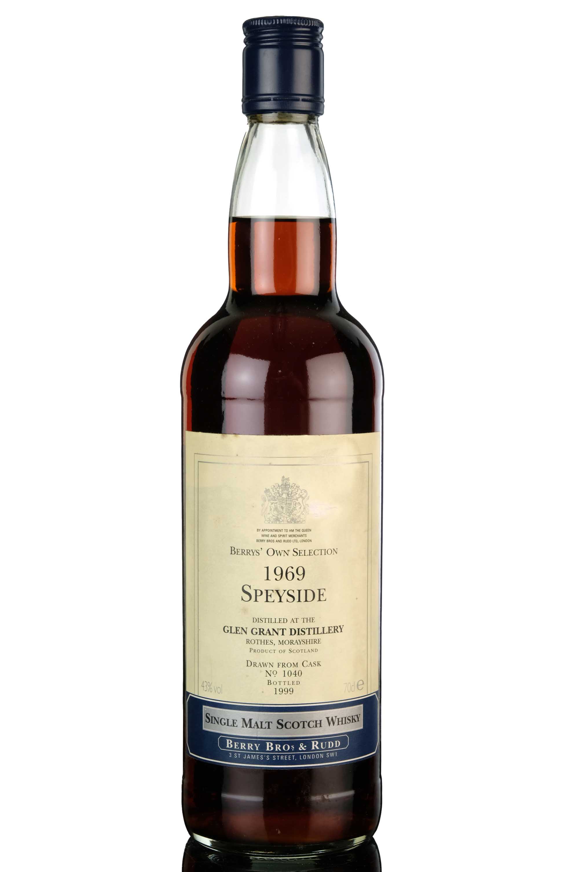 Glen Grant 19691999  Berry Bros  Rudd  Berrys Own Selection  Single Cask 1040