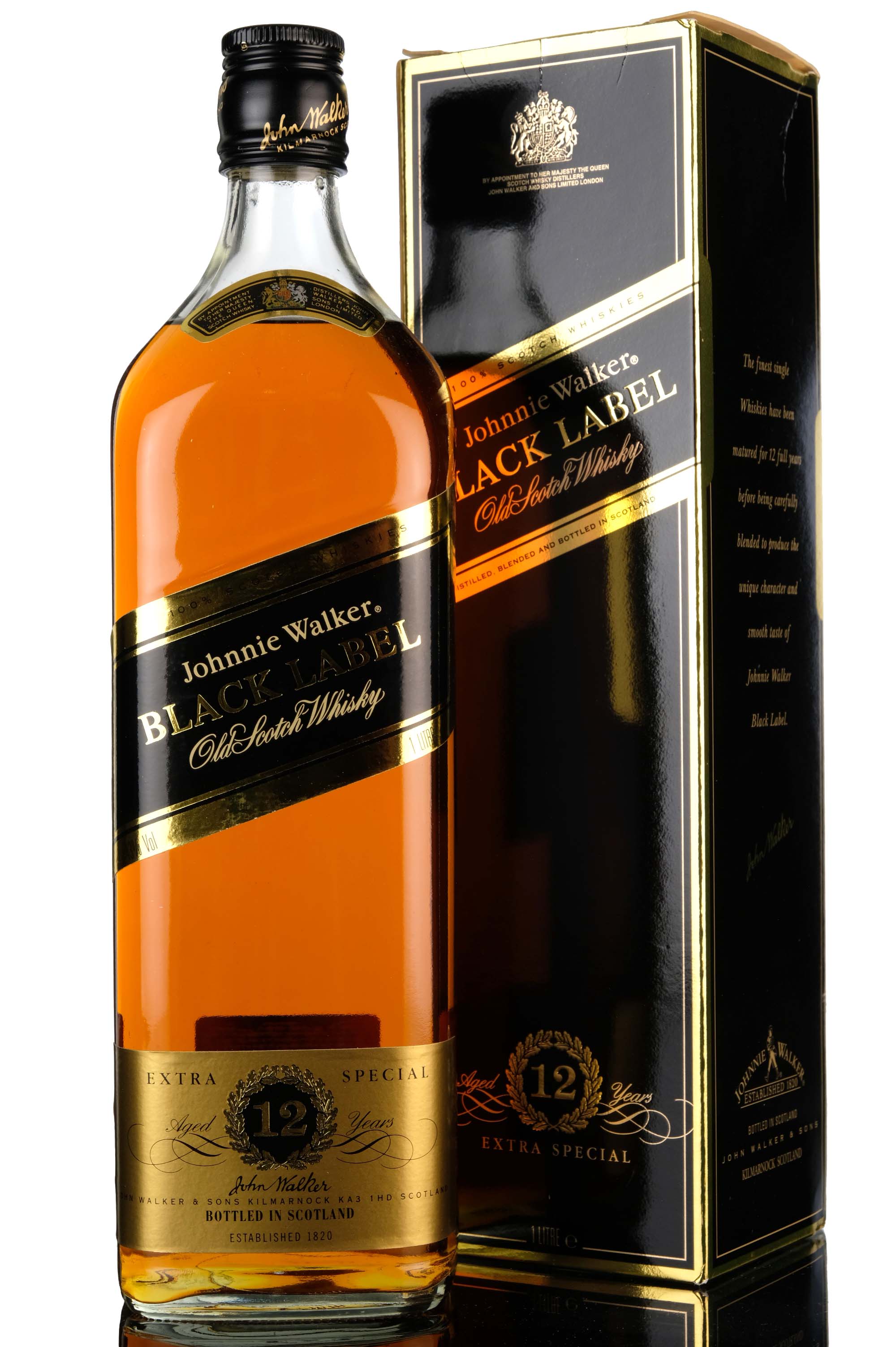 Johnnie Walker 12 Year Old - Black Label - 1 Litre