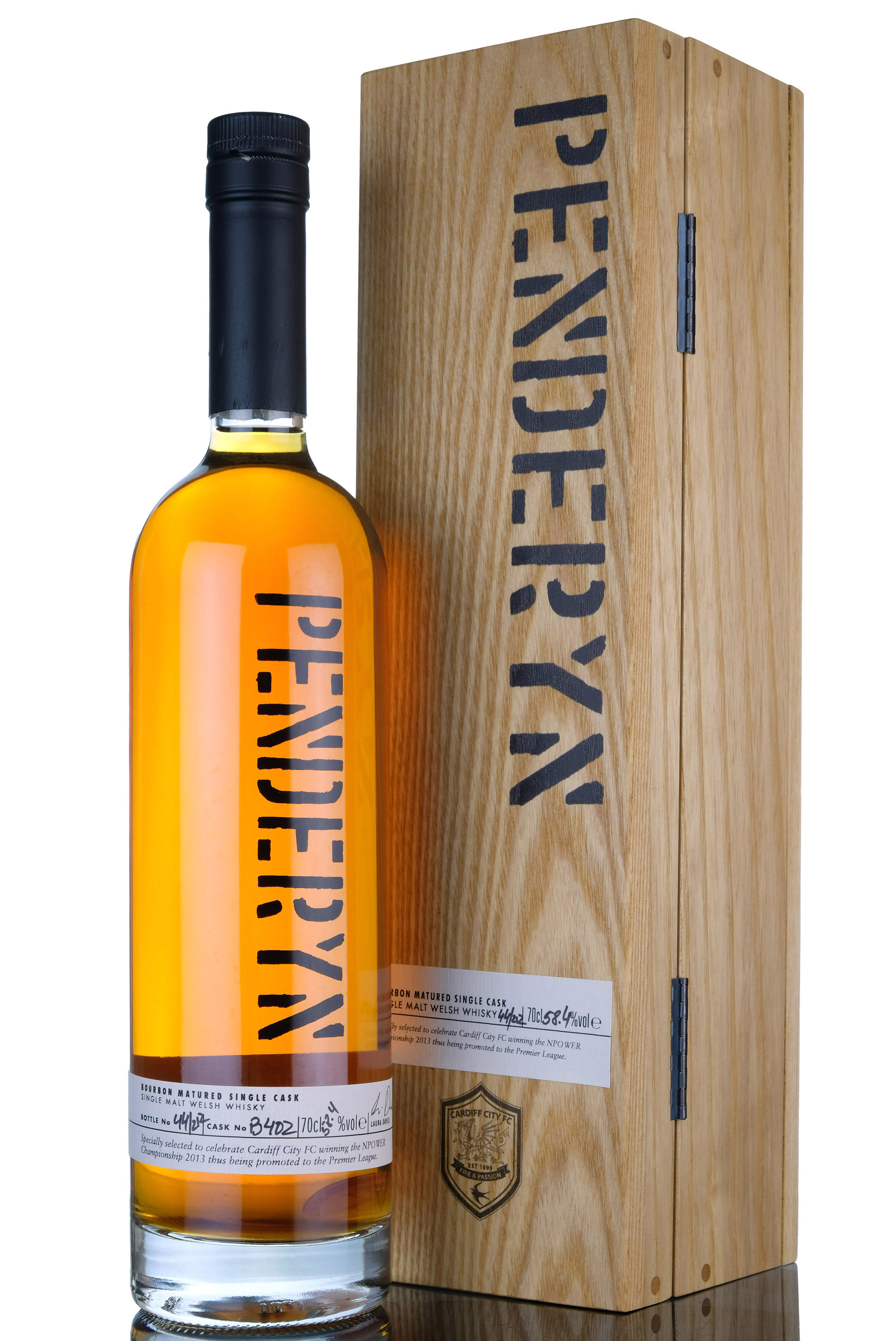 Penderyn Bourbon - Single Cask B402 - Cardiff City FC NPower Championship 2013