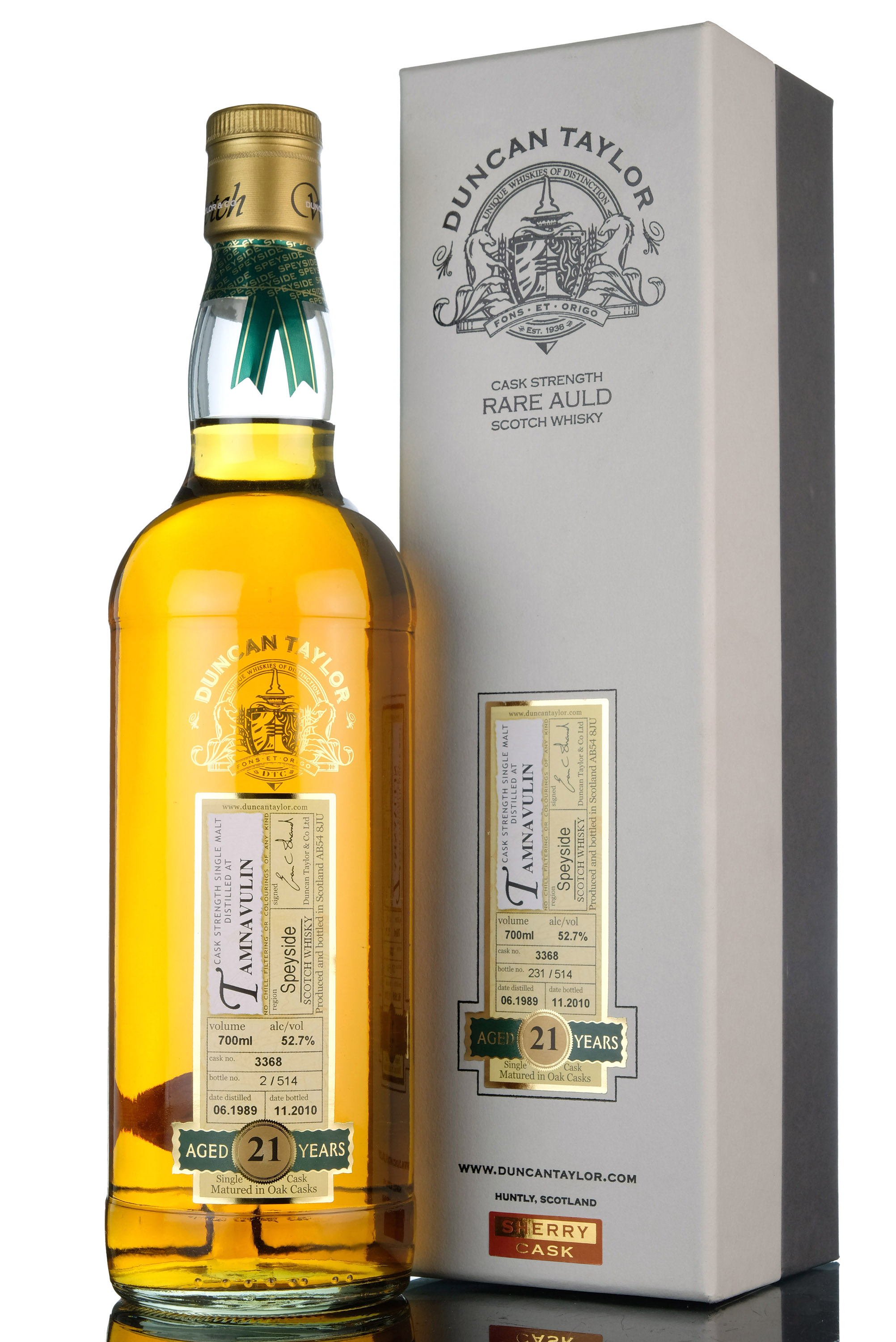 Tamnavulin 1989-2010 - 21 Year Old - Duncan Taylor - Rare Auld - Single Cask 3368