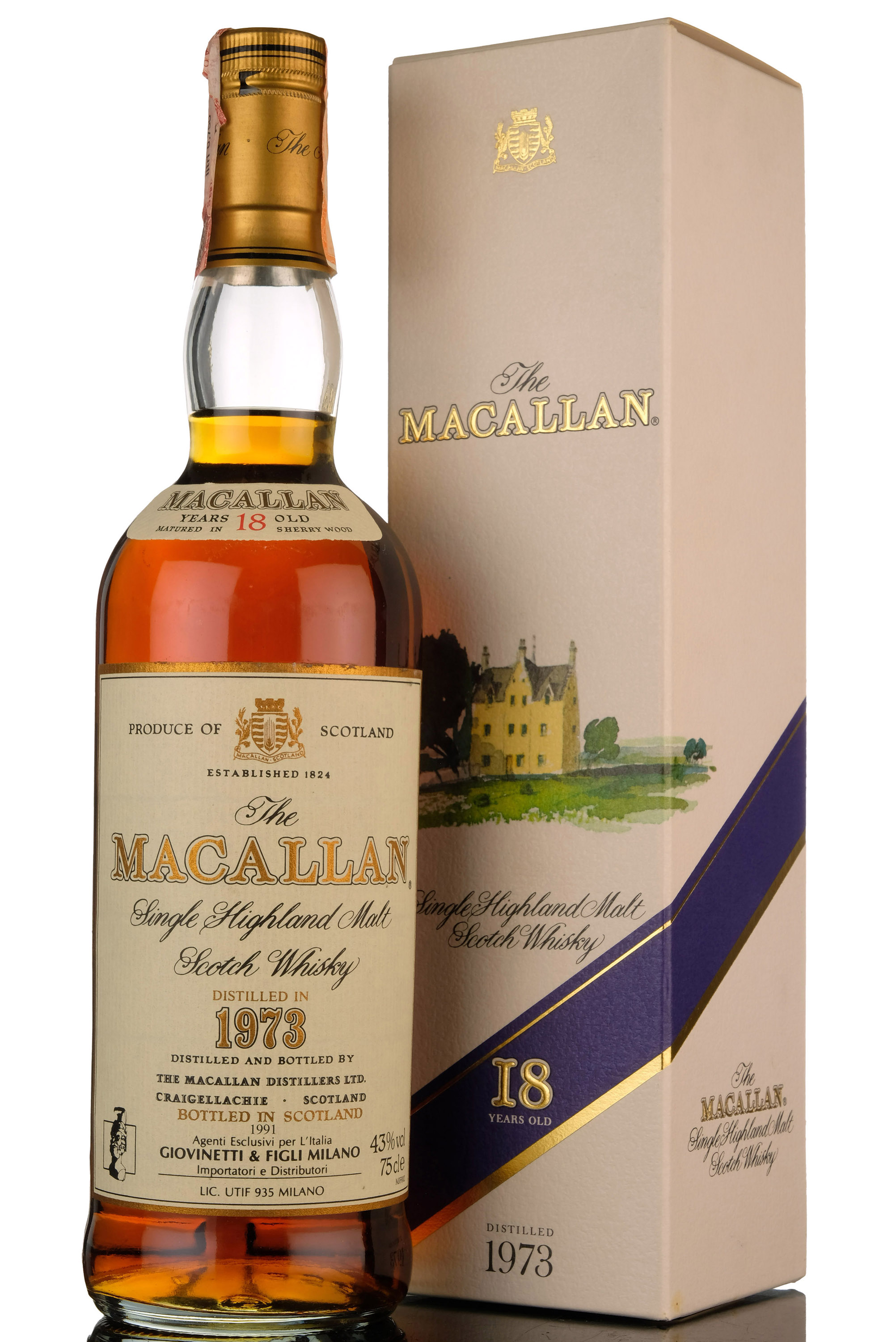 Macallan 1973-1991 - 18 Year Old - Sherry Cask - Giovinetti & Figli Import