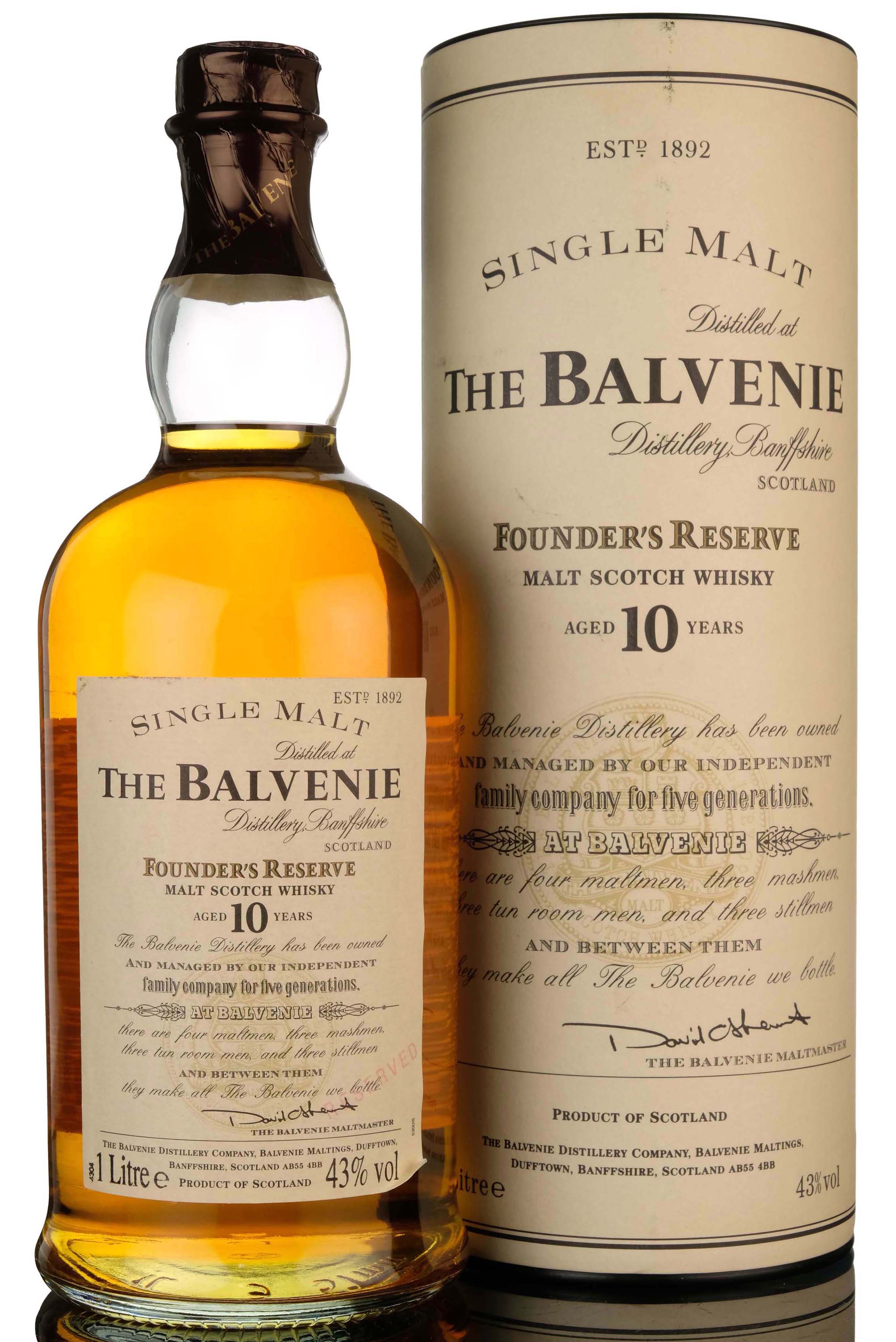 Balvenie 10 Year Old - Founders Reserve - Pre 2009 - 1 Litre