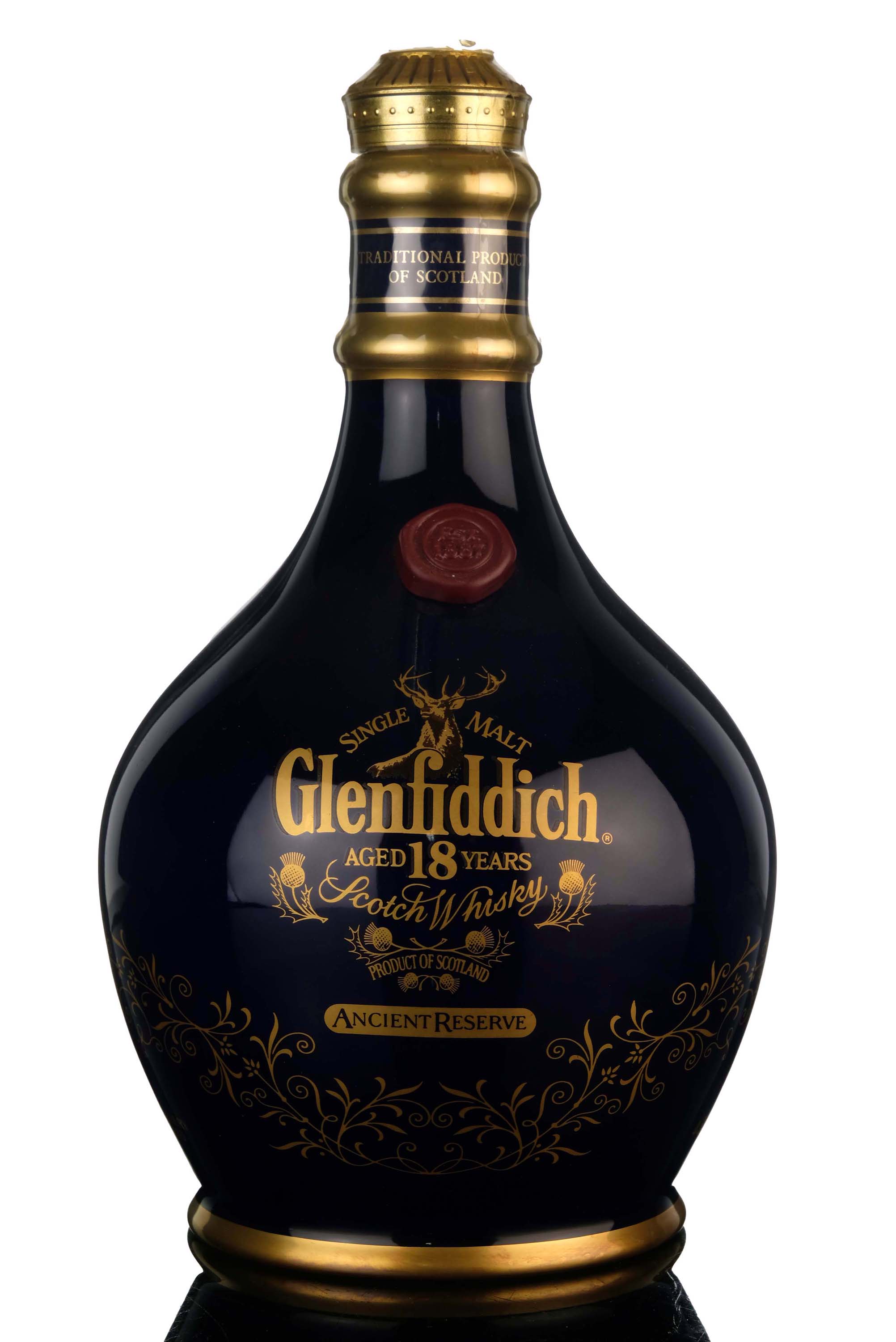 Glenfiddich 18 Year Old - Ancient Reserve - Blue Ceramic - 1990s