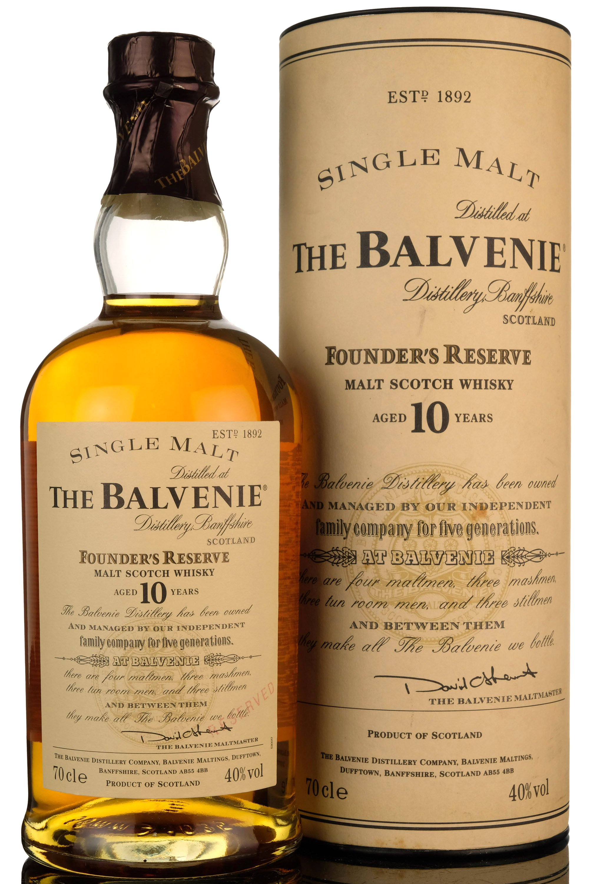 Balvenie 10 Year Old - Founders Reserve - Pre 2009