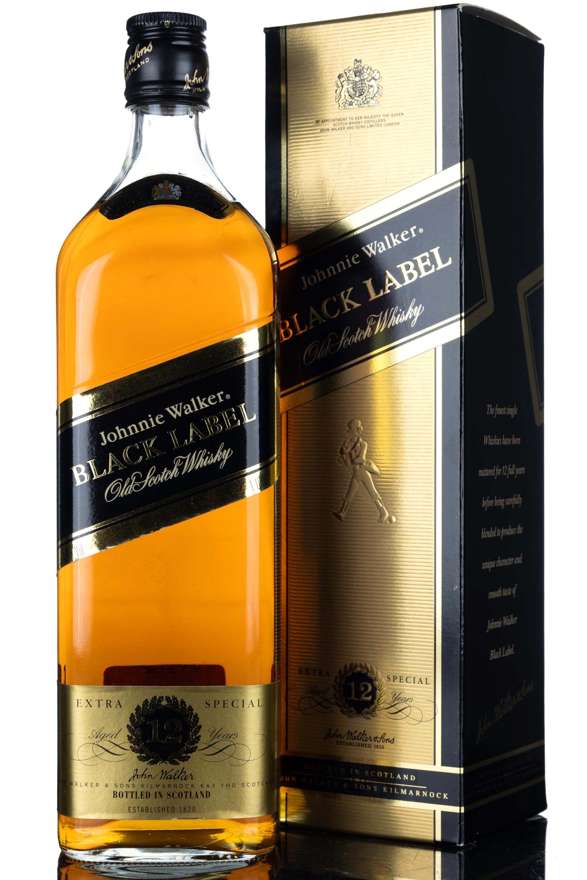Johnnie Walker 12 Year Old - Black Label - Extra Special - 1 Litre