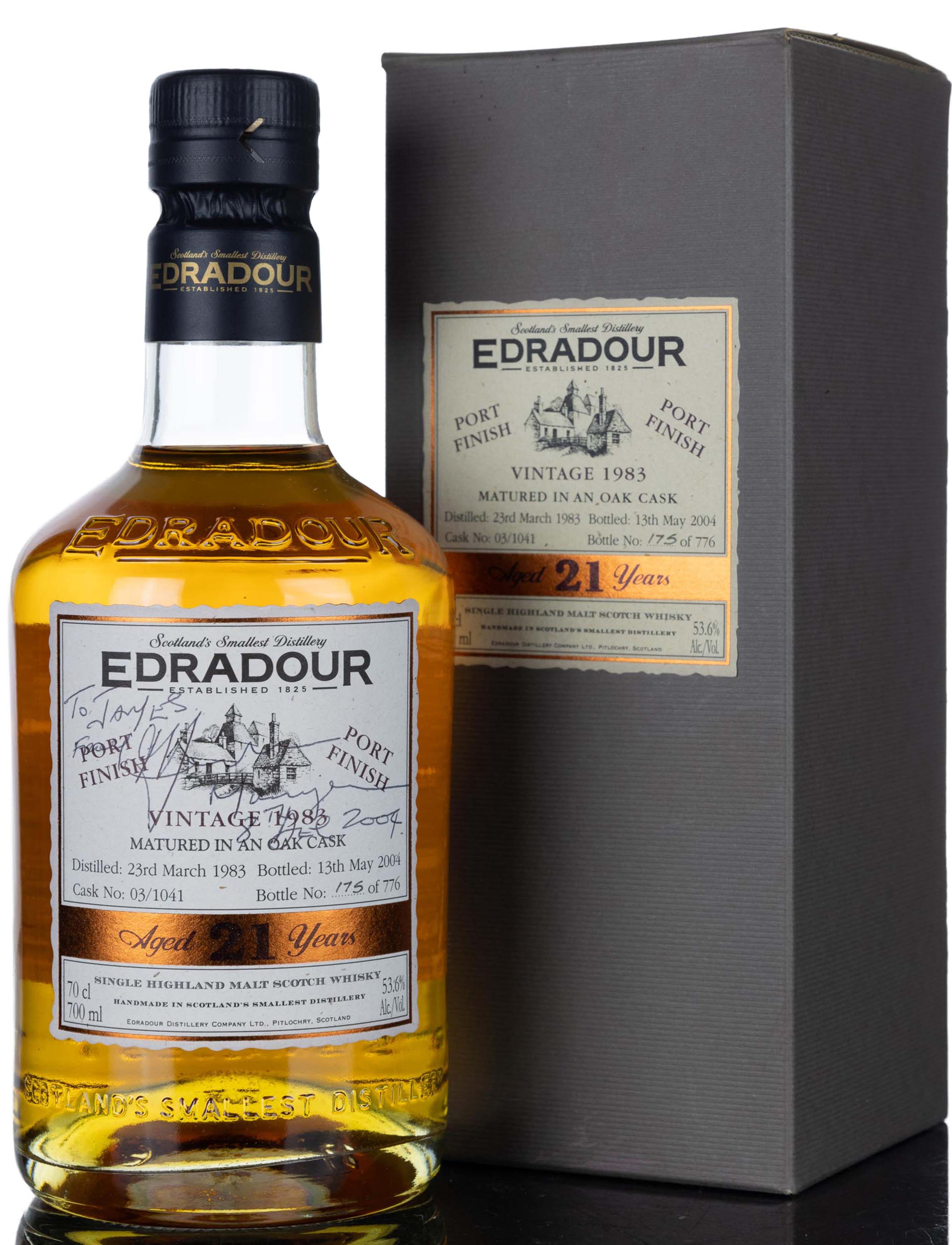 Edradour 1983-2004 - 21 Year Old - Single Cask 03/1041