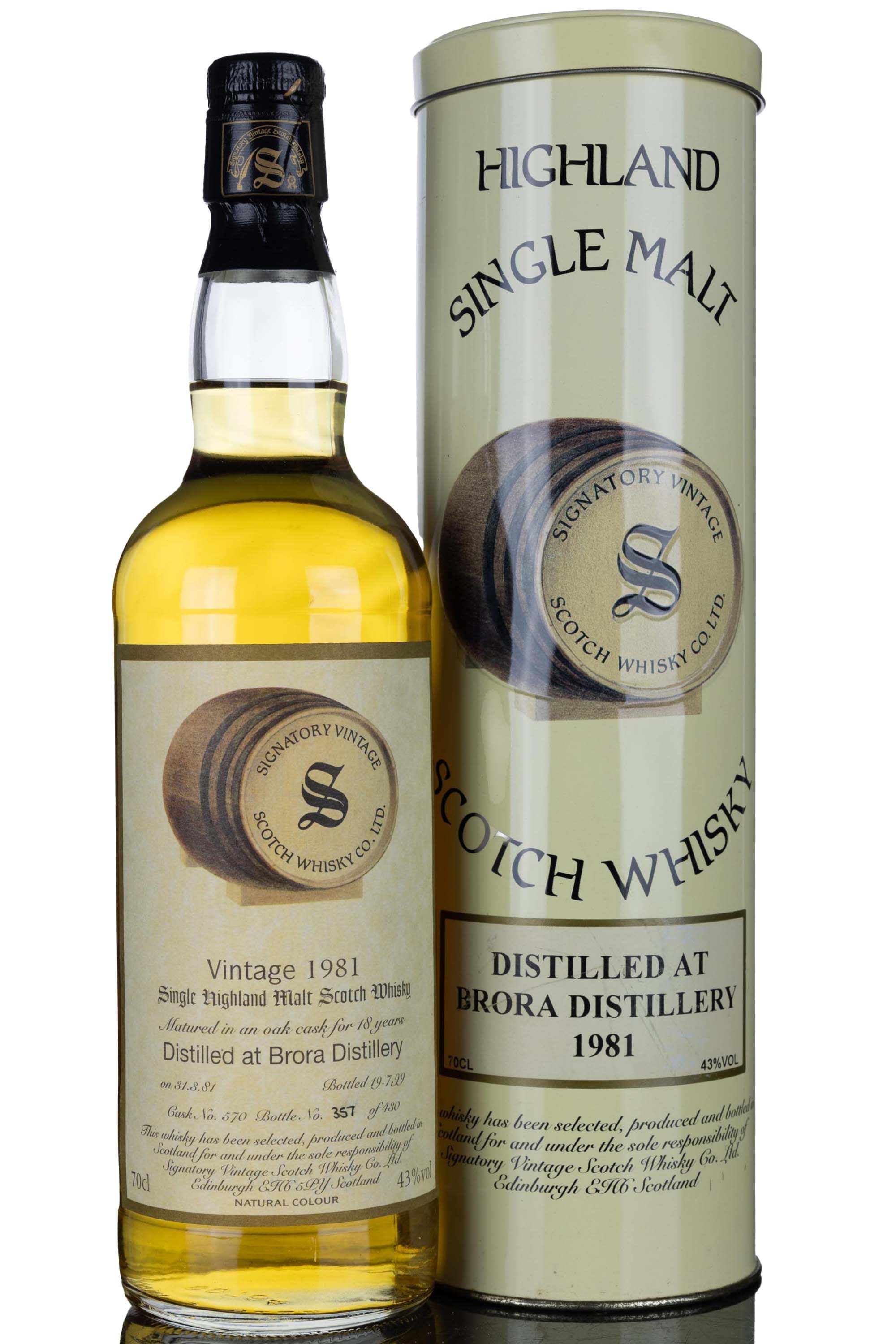 Brora 1981-1999 - 18 Year Old - Signatory Vintage - Single Cask 570