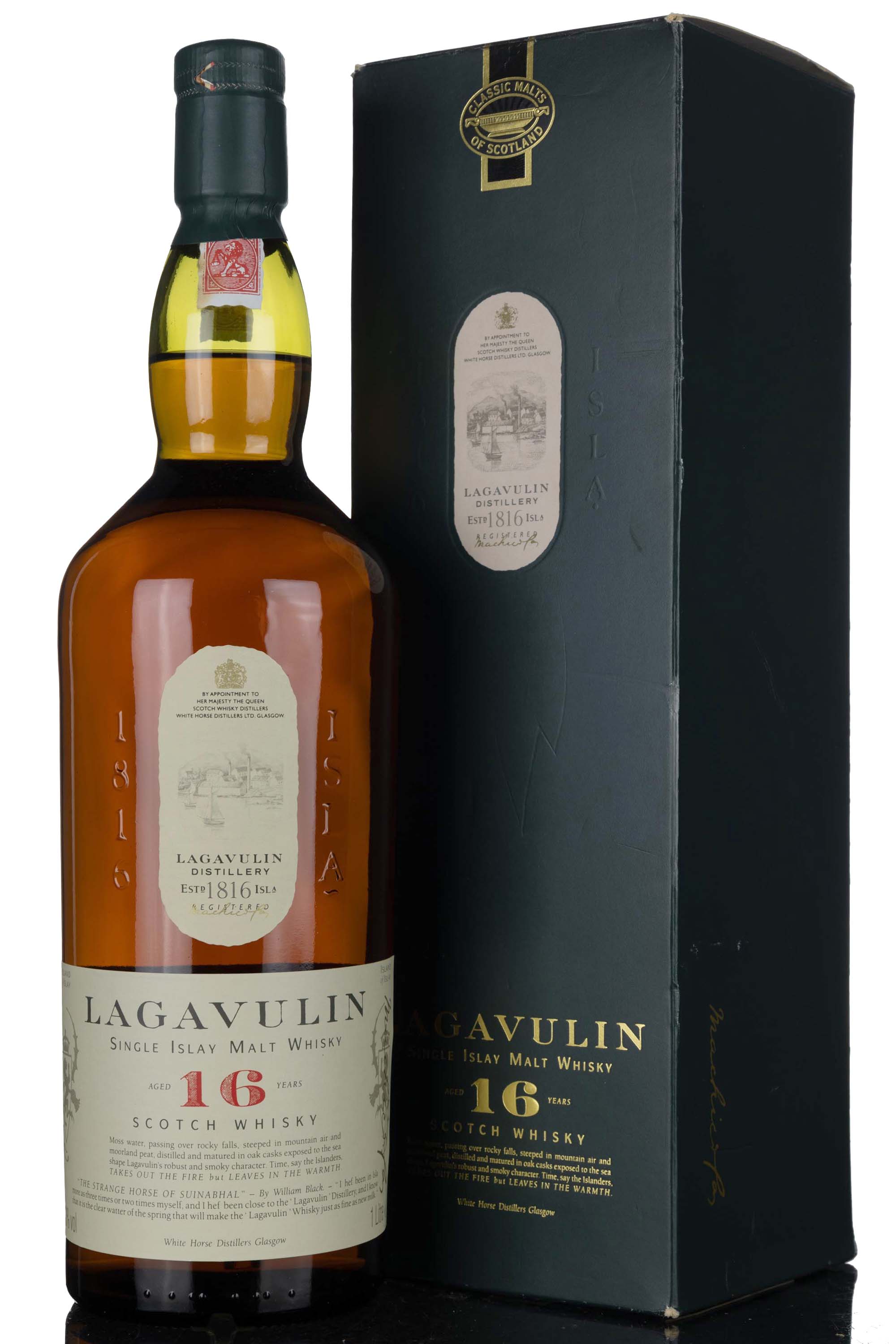 Lagavulin 16 Year Old - White Horse - 1990s - 1 Litre