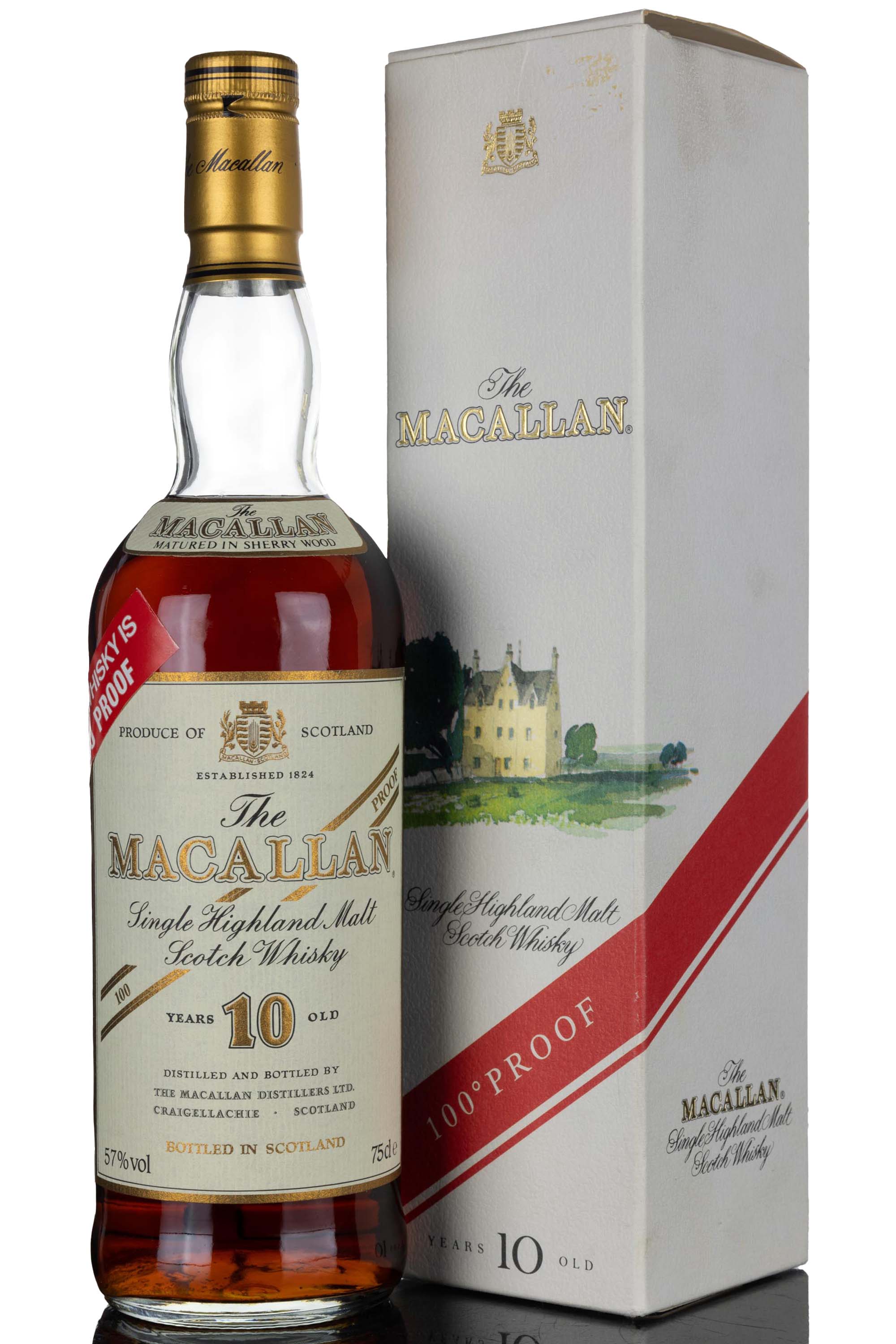 Macallan 10 Year Old - Sherry Cask - Circa 1990 - 100 Proof