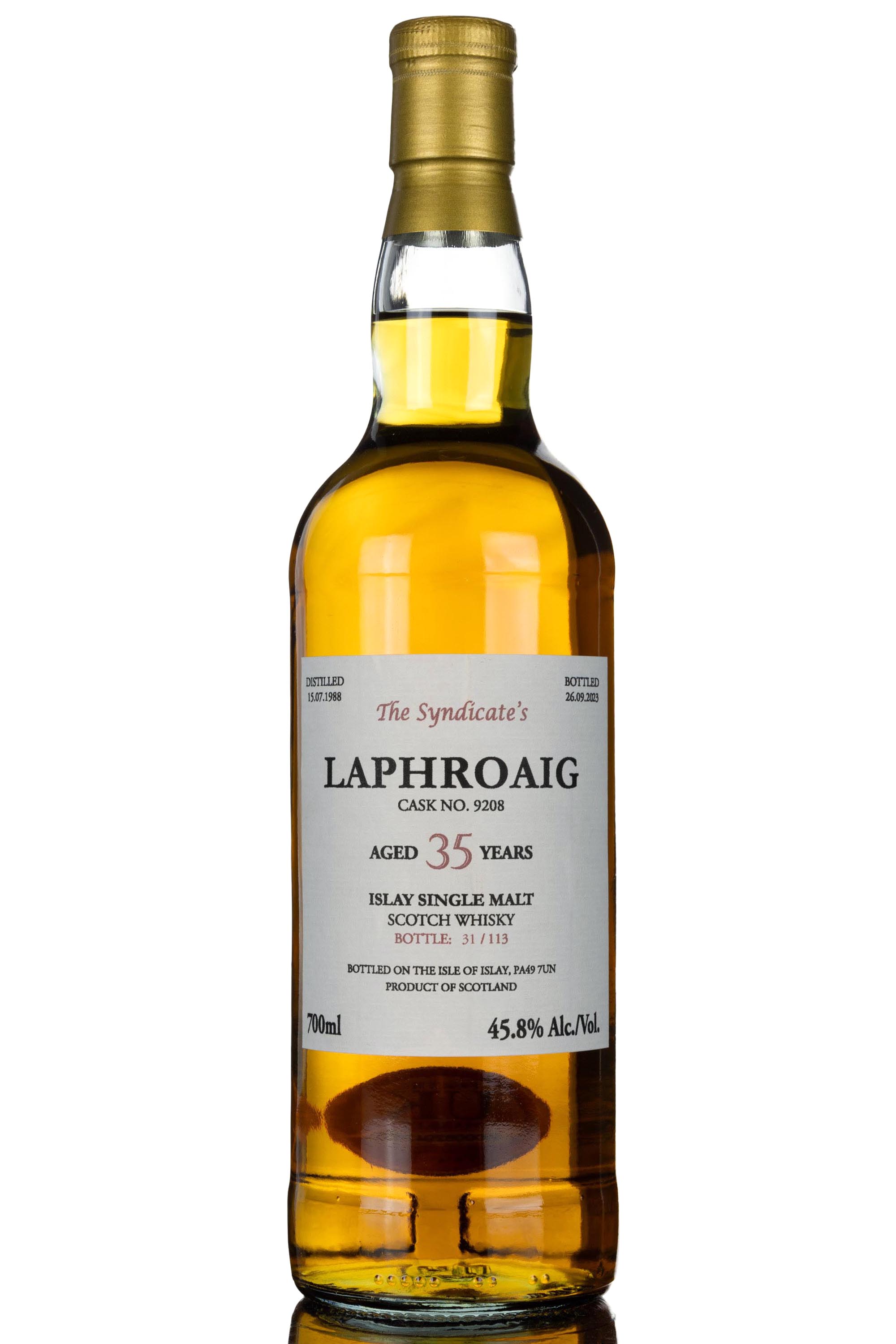 Laphroaig 1988-2023 - 35 Year Old - The Syndicates - Single Cask 9208