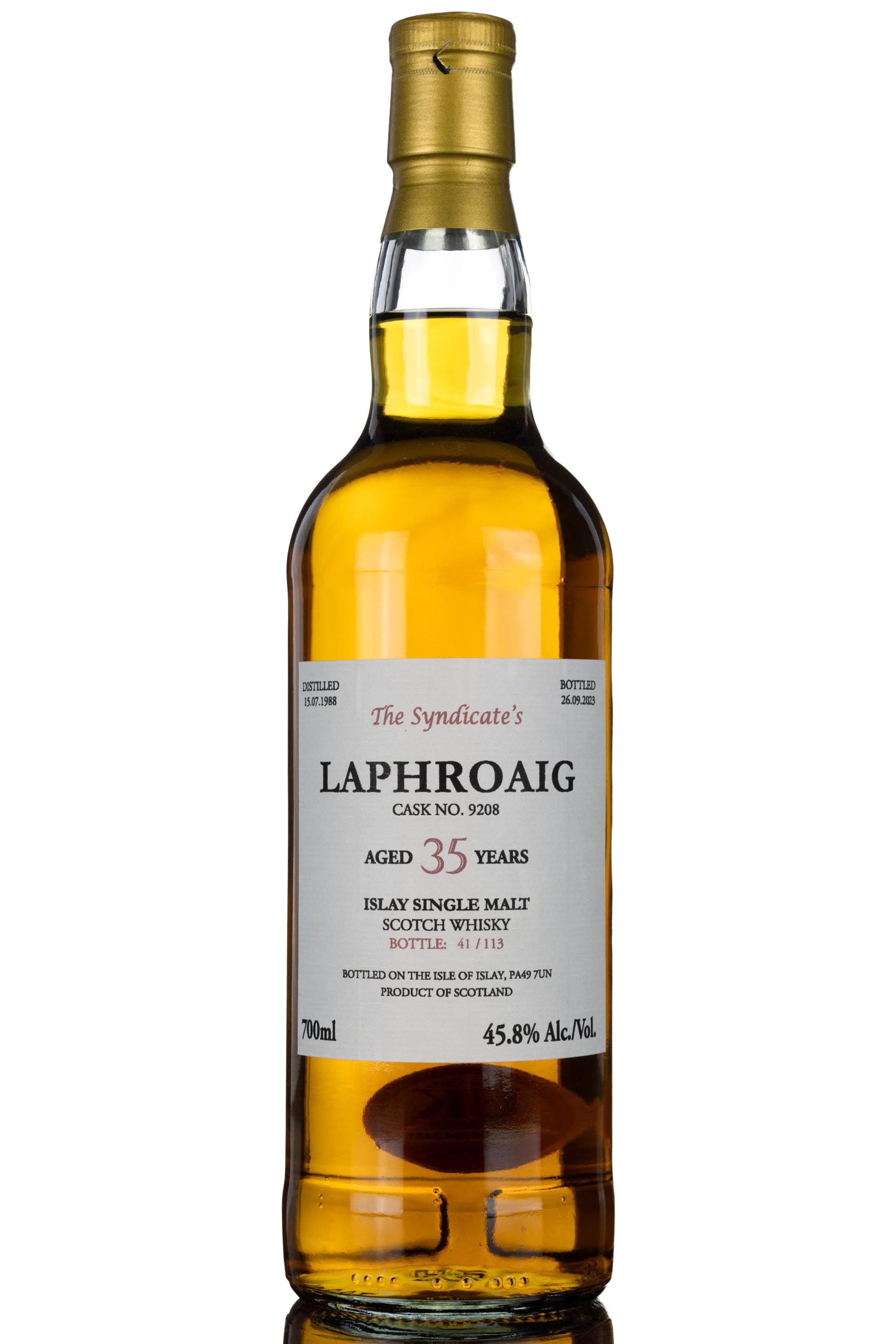 Laphroaig 1988-2023 - 35 Year Old - The Syndicates - Single Cask 9208