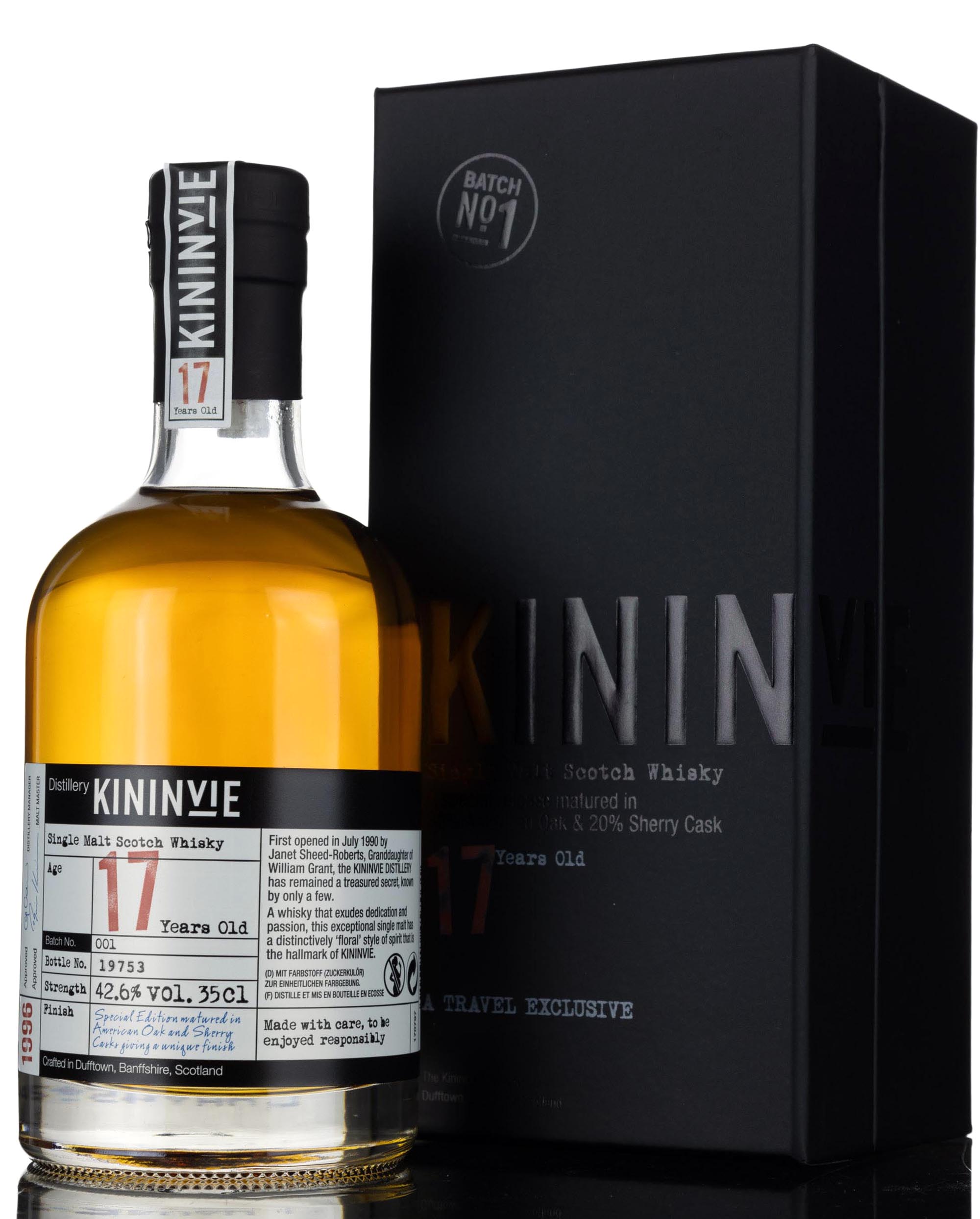 Kininvie 1996-2014 - 17 Year Old - Batch 1 - Half Bottle