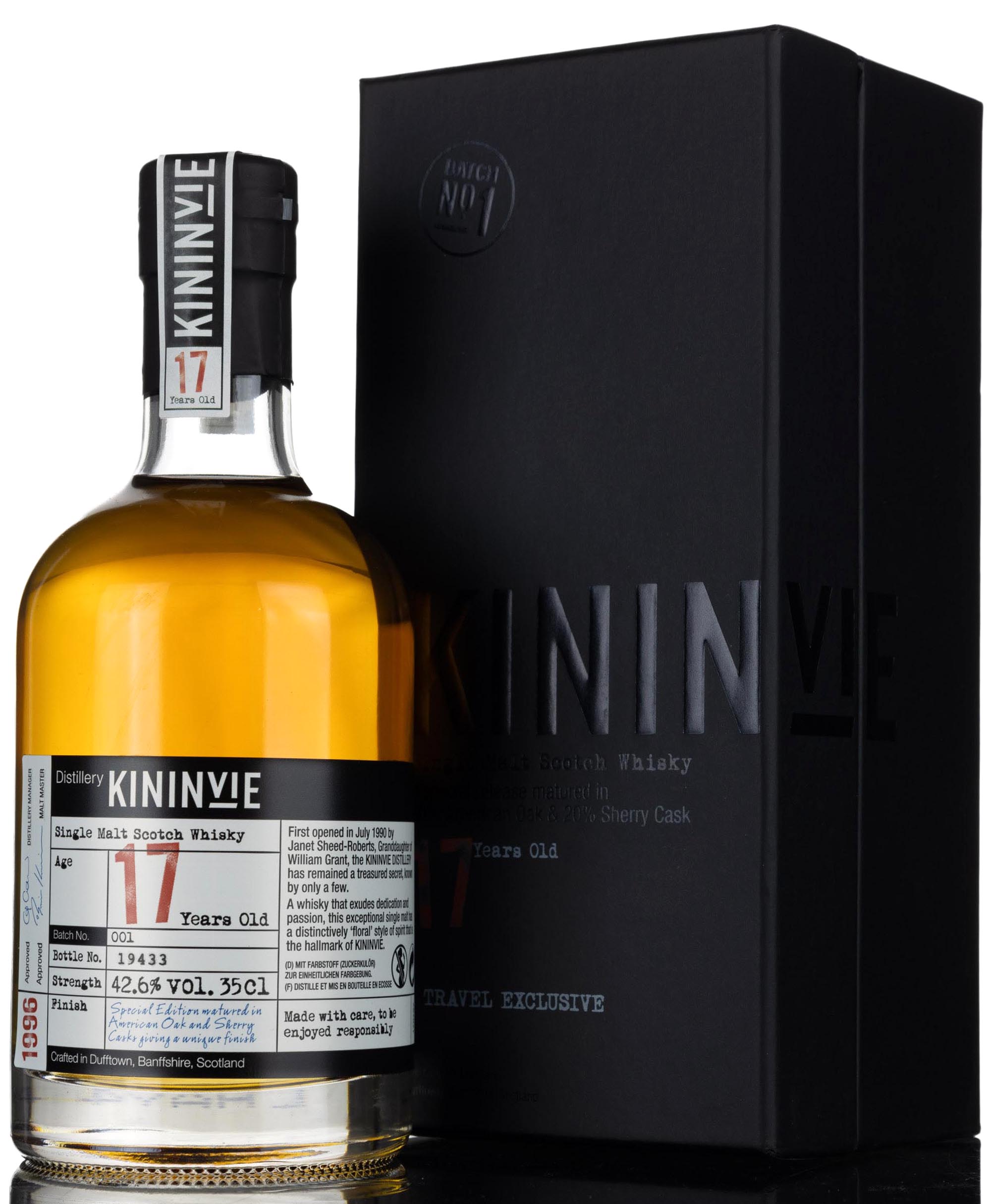 Kininvie 1996-2014 - 17 Year Old - Batch 1 - Half Bottle