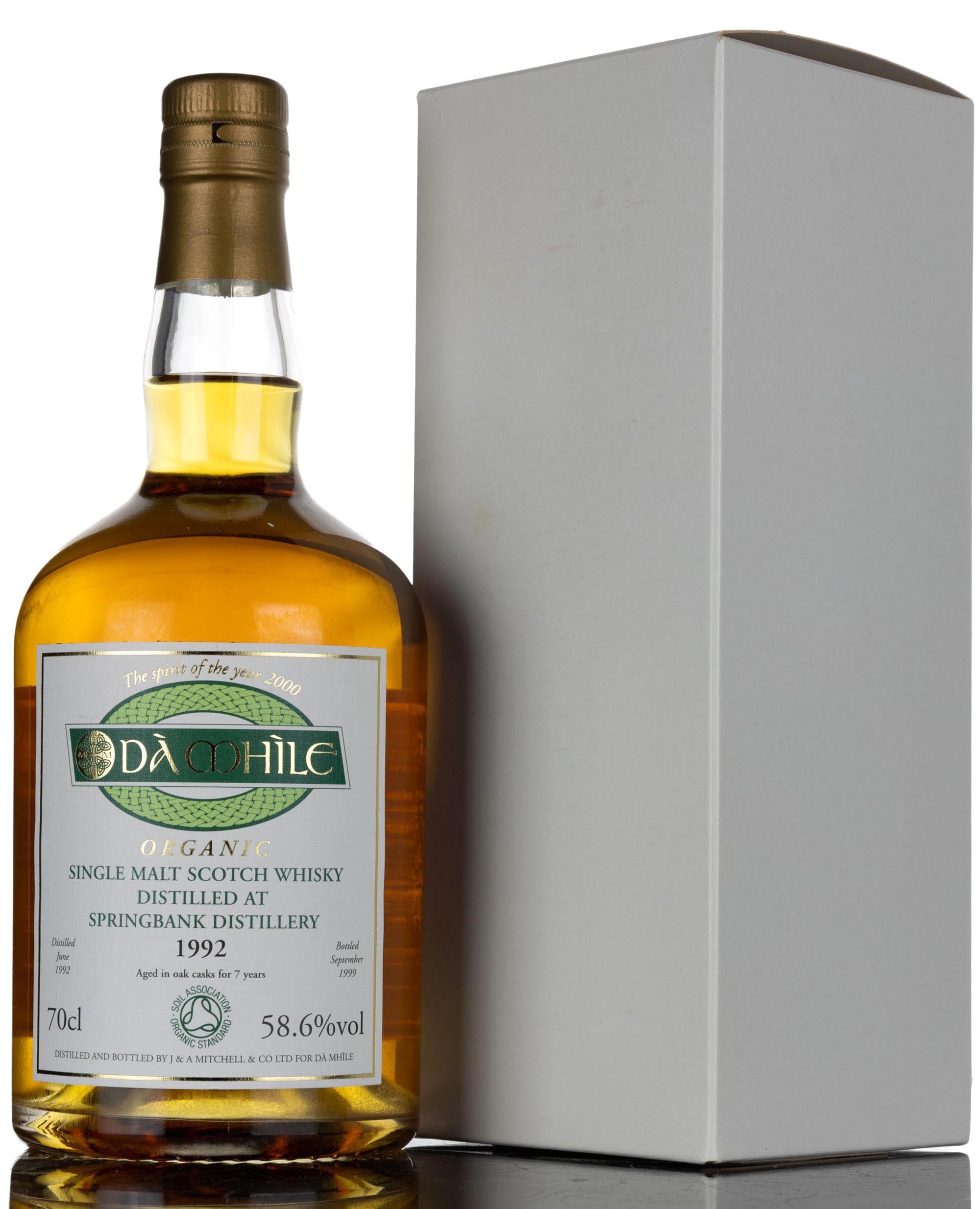 Springbank 1992-1999 - 7 Year Old - Da Mhile Exclusive - First Organic Whisky - Cask Stren